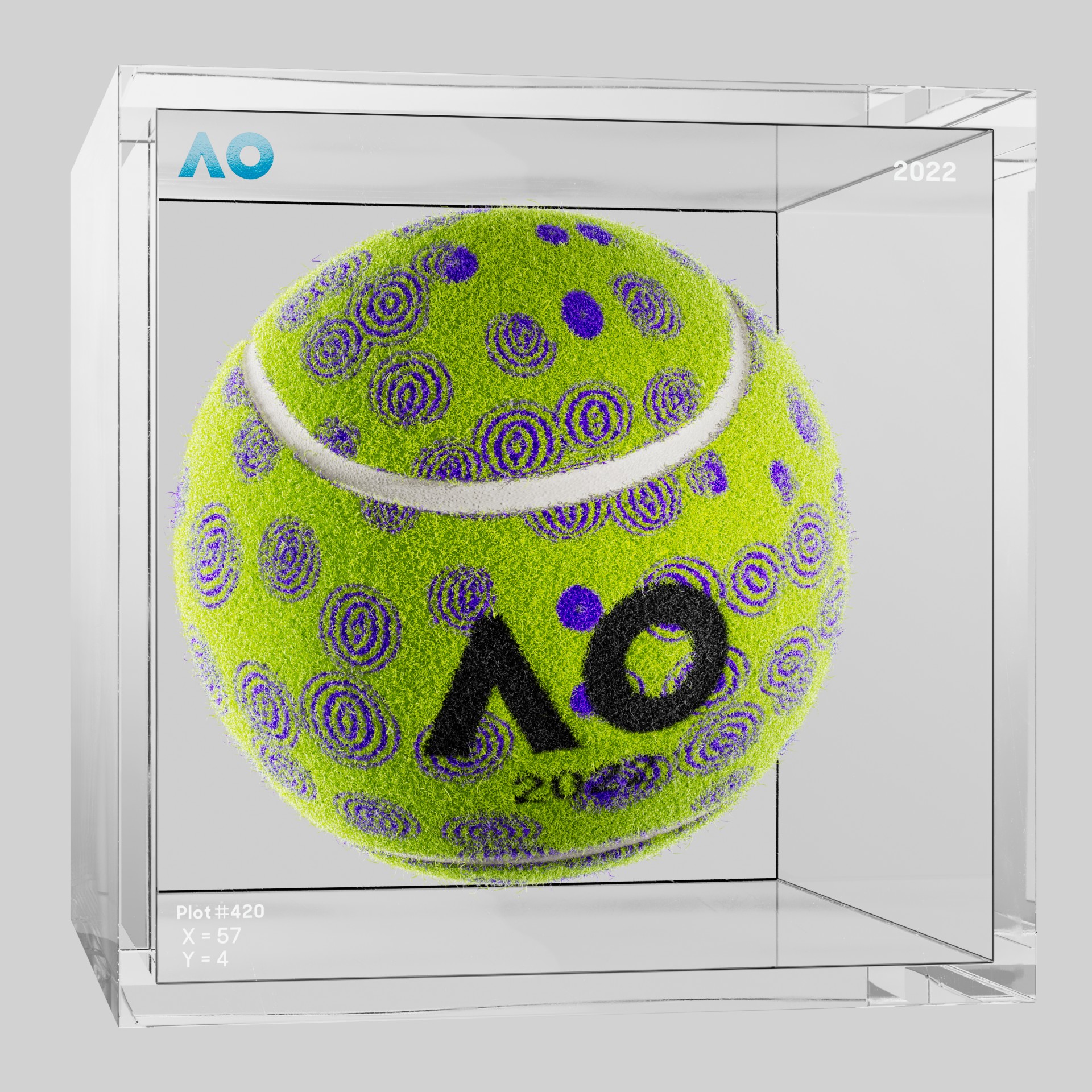 The Australian Open - The Australian Open Art Ball - AO Art Ball #6542 - NFT # 6542
