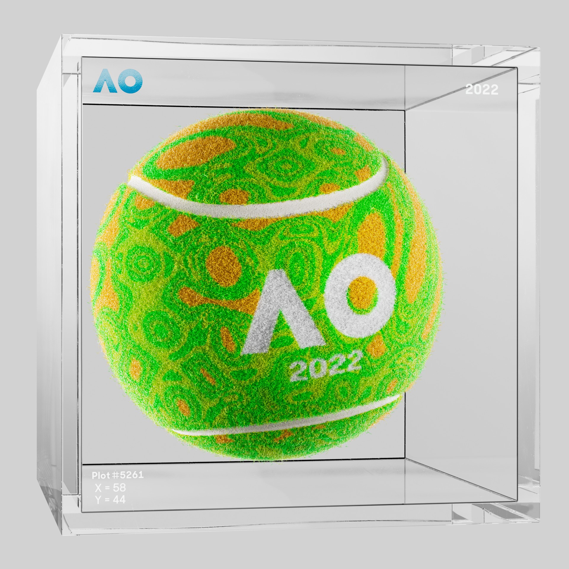 The Australian Open - The Australian Open Art Ball - AO Art Ball #6544 - NFT # 6544