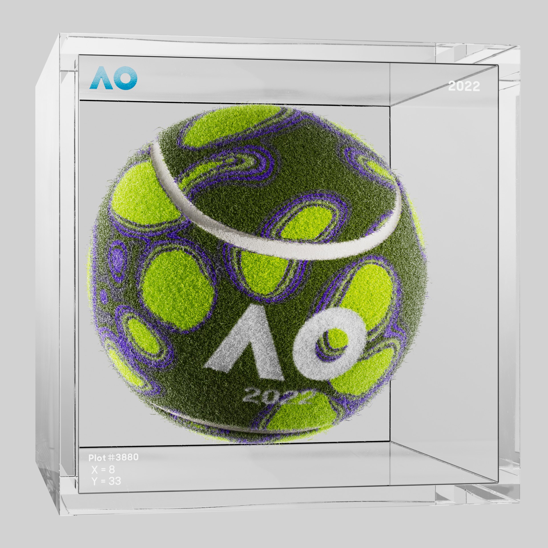 The Australian Open - The Australian Open Art Ball - AO Art Ball #6549 - NFT # 6549