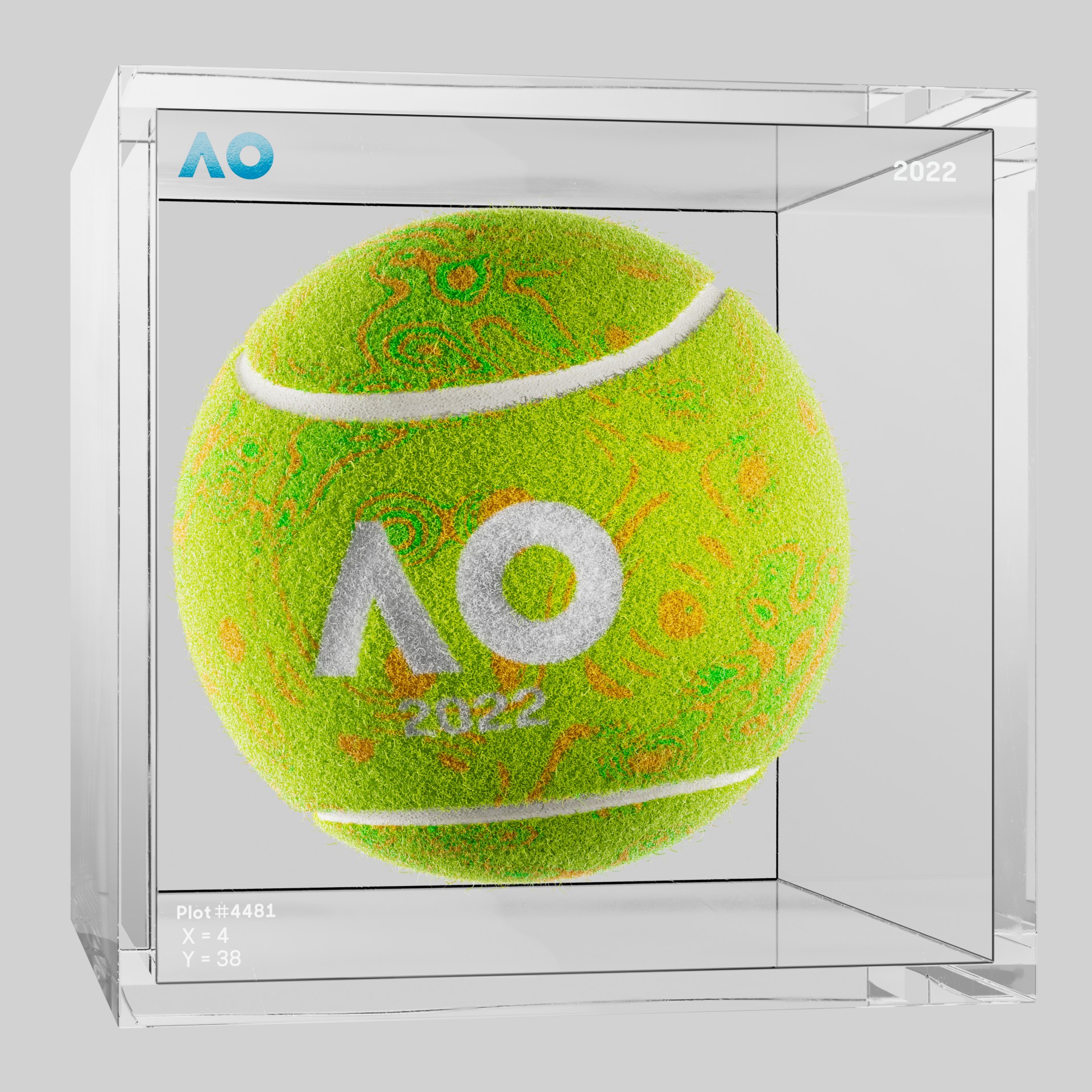 The Australian Open - The Australian Open Art Ball - AO Art Ball #6550 - NFT # 6550