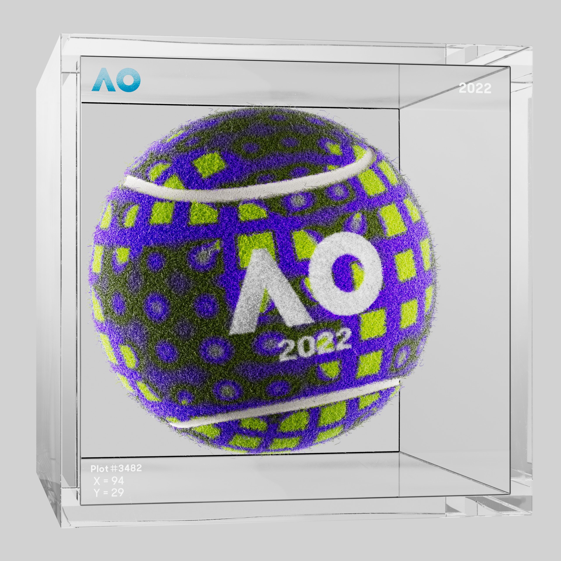 The Australian Open - The Australian Open Art Ball - AO Art Ball #6551 - NFT # 6551