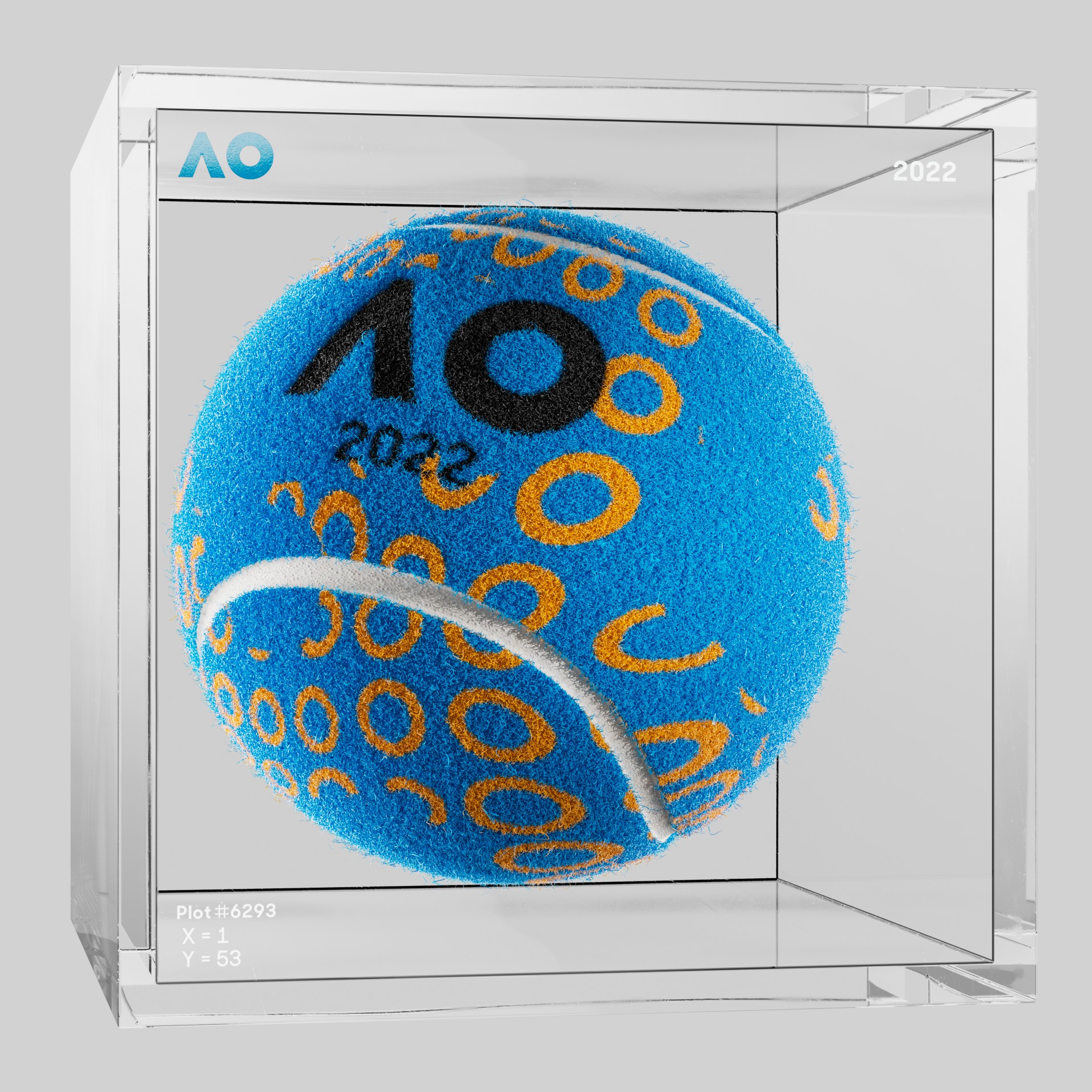 The Australian Open - The Australian Open Art Ball - AO Art Ball #6553 - NFT # 6553