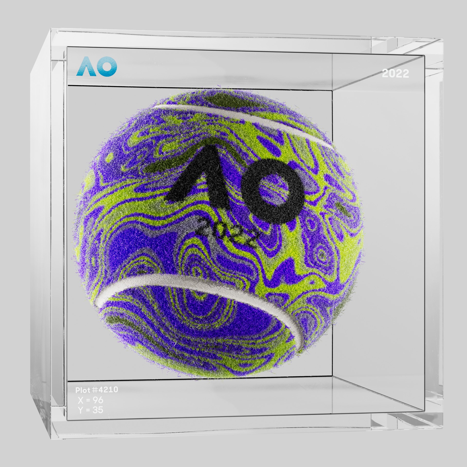 The Australian Open - The Australian Open Art Ball - AO Art Ball #6554 - NFT # 6554