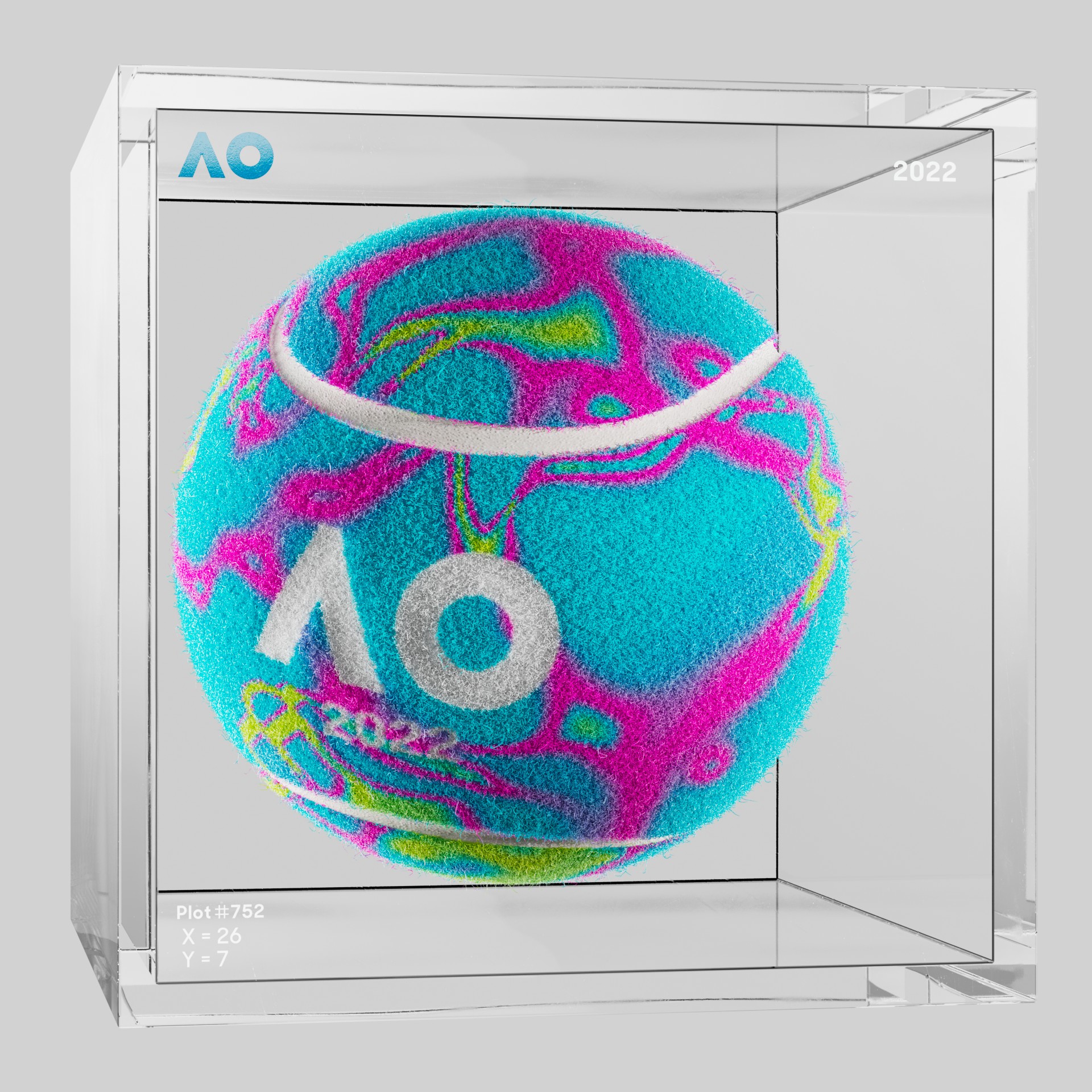 The Australian Open - The Australian Open Art Ball - AO Art Ball #6556 - NFT # 6556