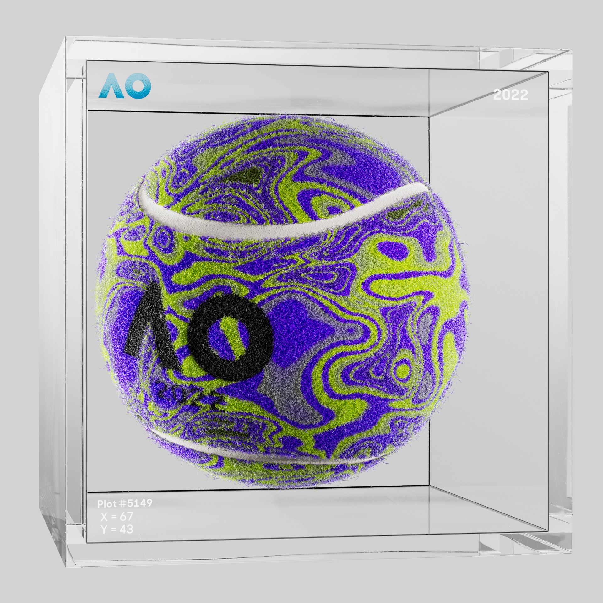 The Australian Open - The Australian Open Art Ball - AO Art Ball #6561 - NFT # 6561