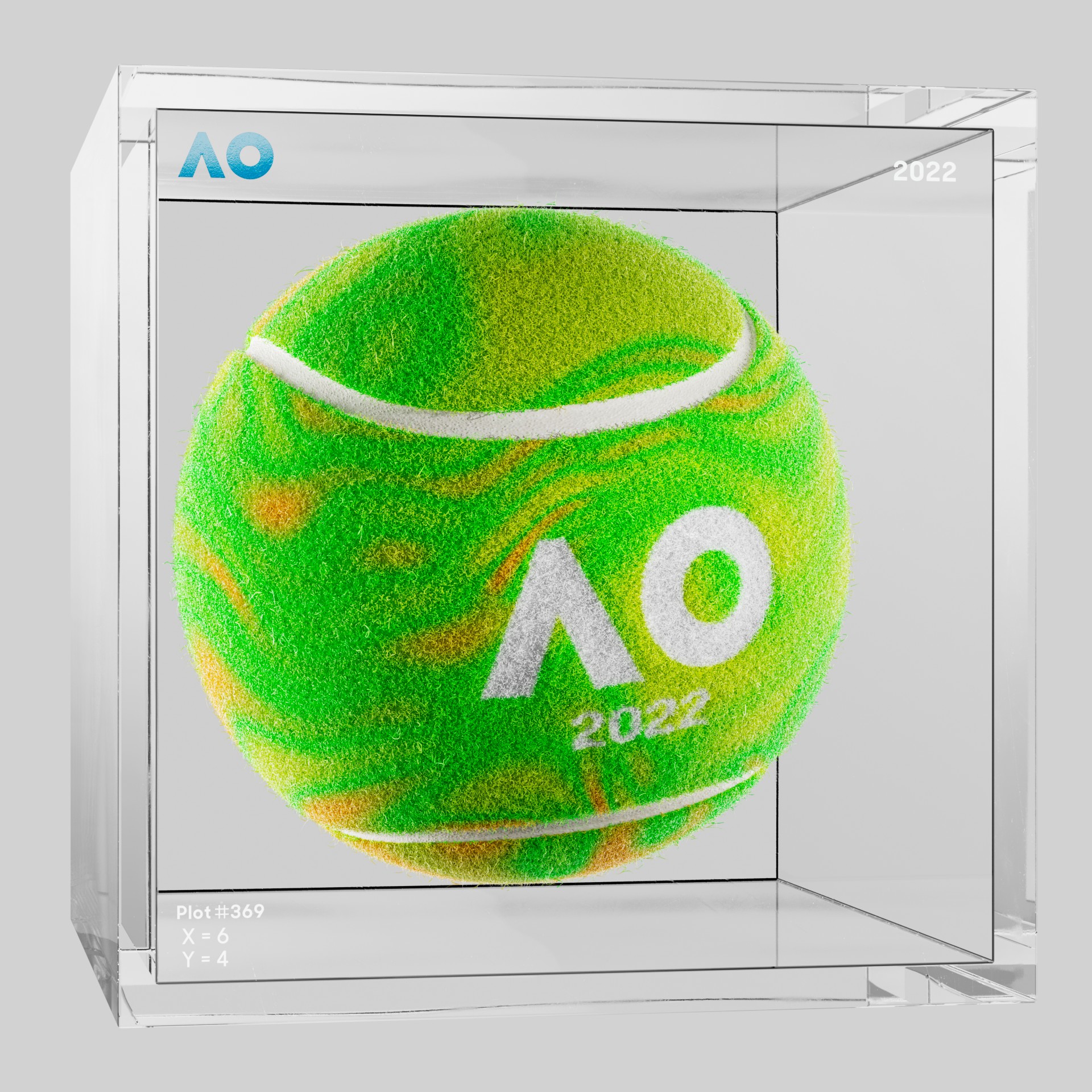 The Australian Open - The Australian Open Art Ball - AO Art Ball #6568 - NFT # 6568