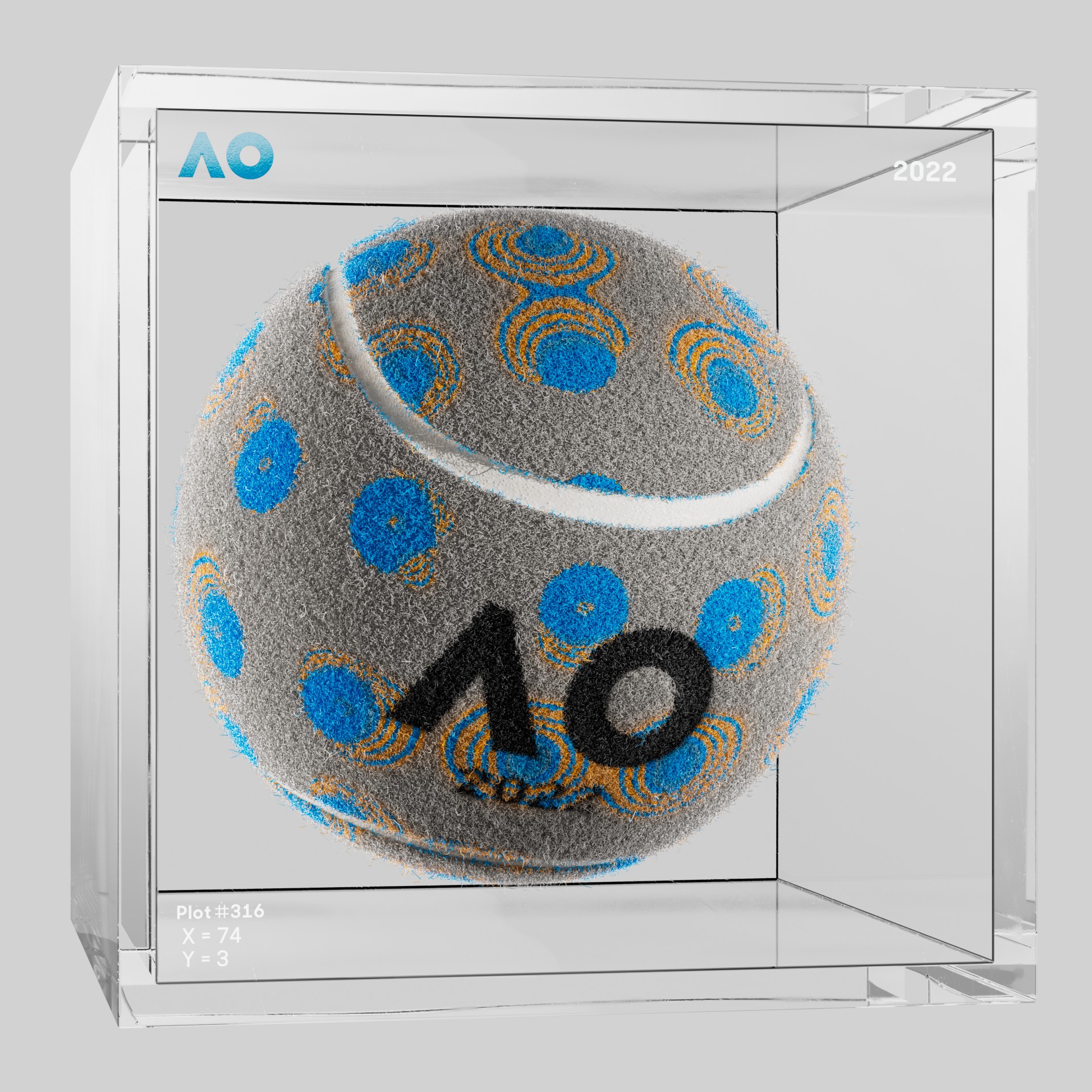 The Australian Open - The Australian Open Art Ball - AO Art Ball #6571 - NFT # 6571
