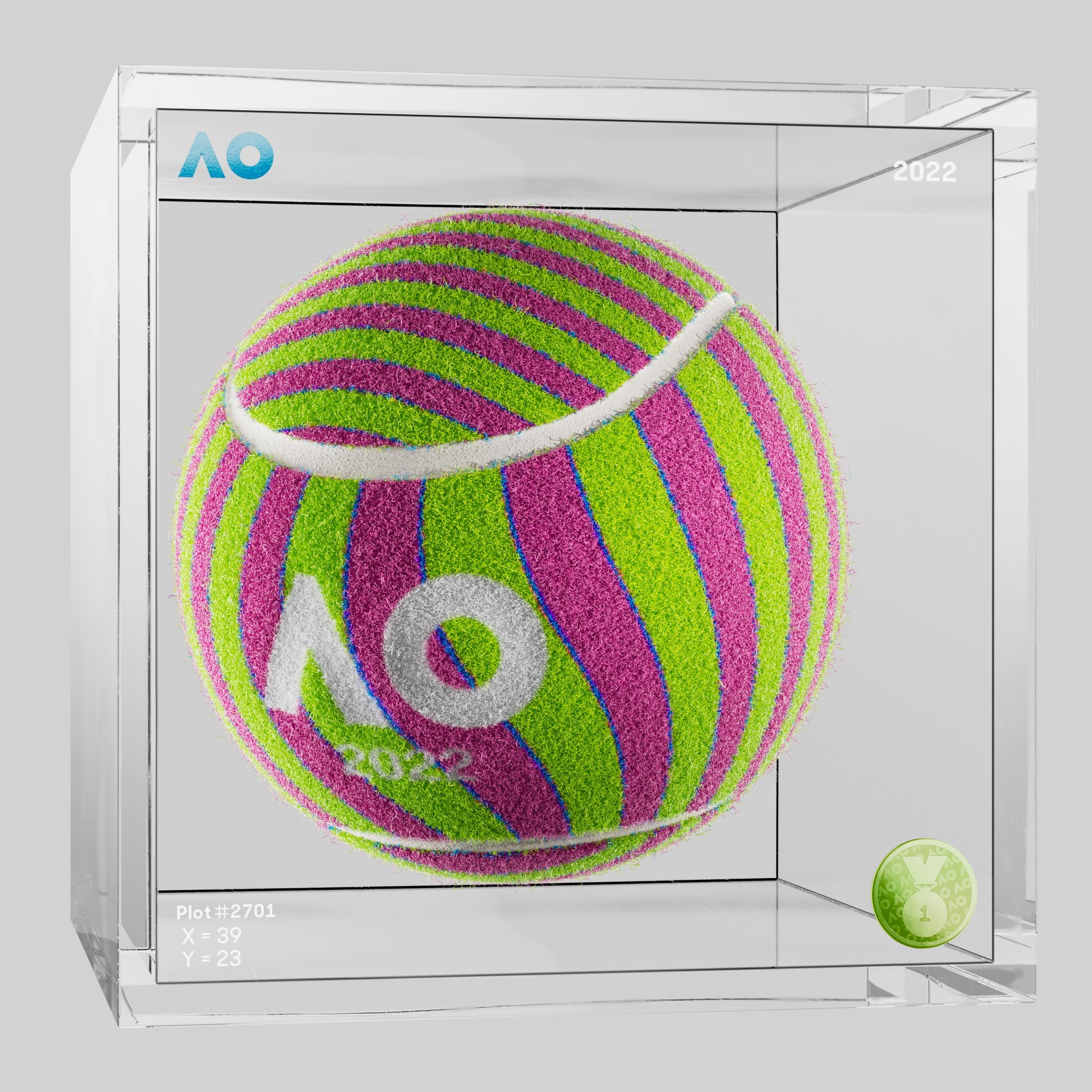 The Australian Open - The Australian Open Art Ball - AO Art Ball #6574 - NFT # 6574