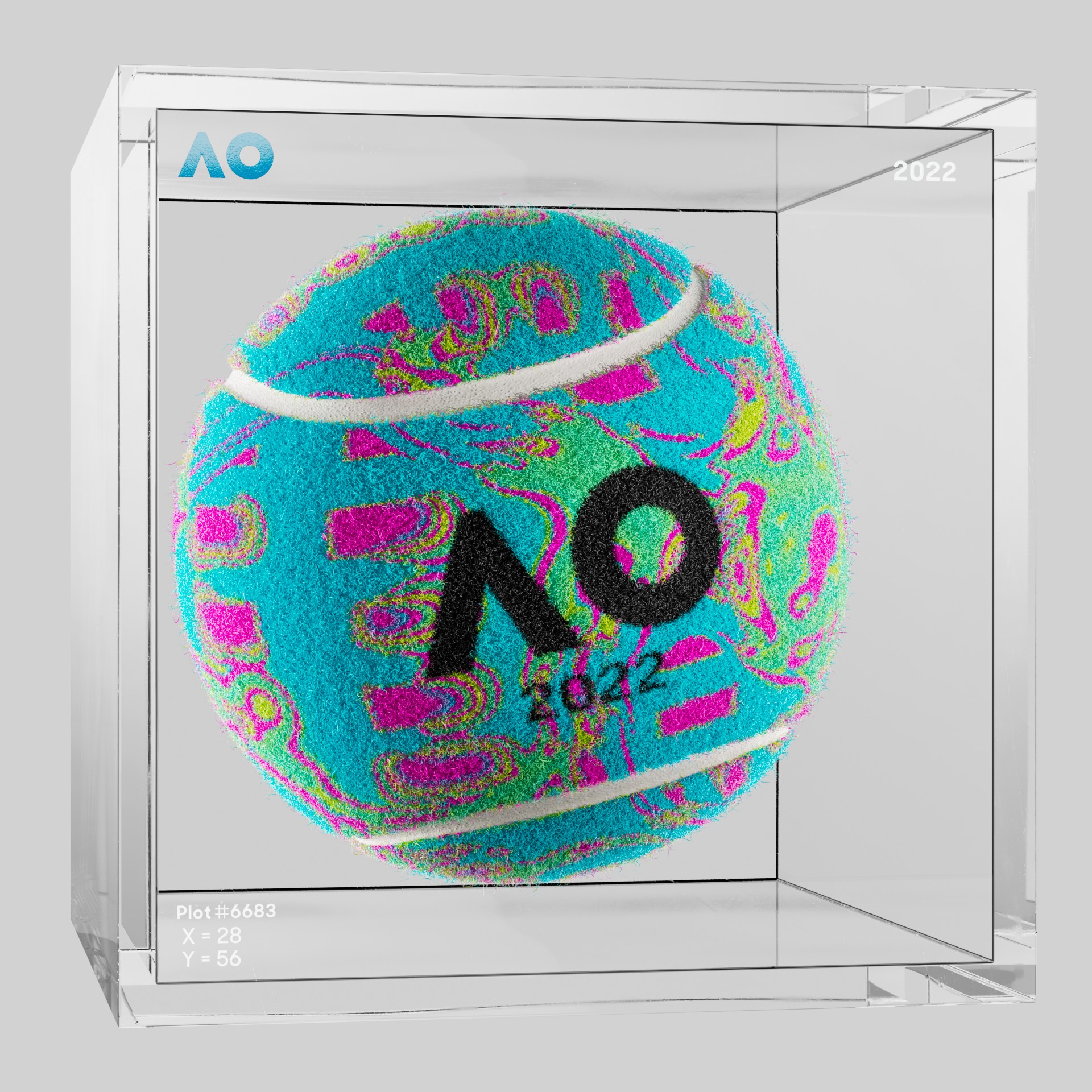 The Australian Open - The Australian Open Art Ball - AO Art Ball #658 - NFT # 658