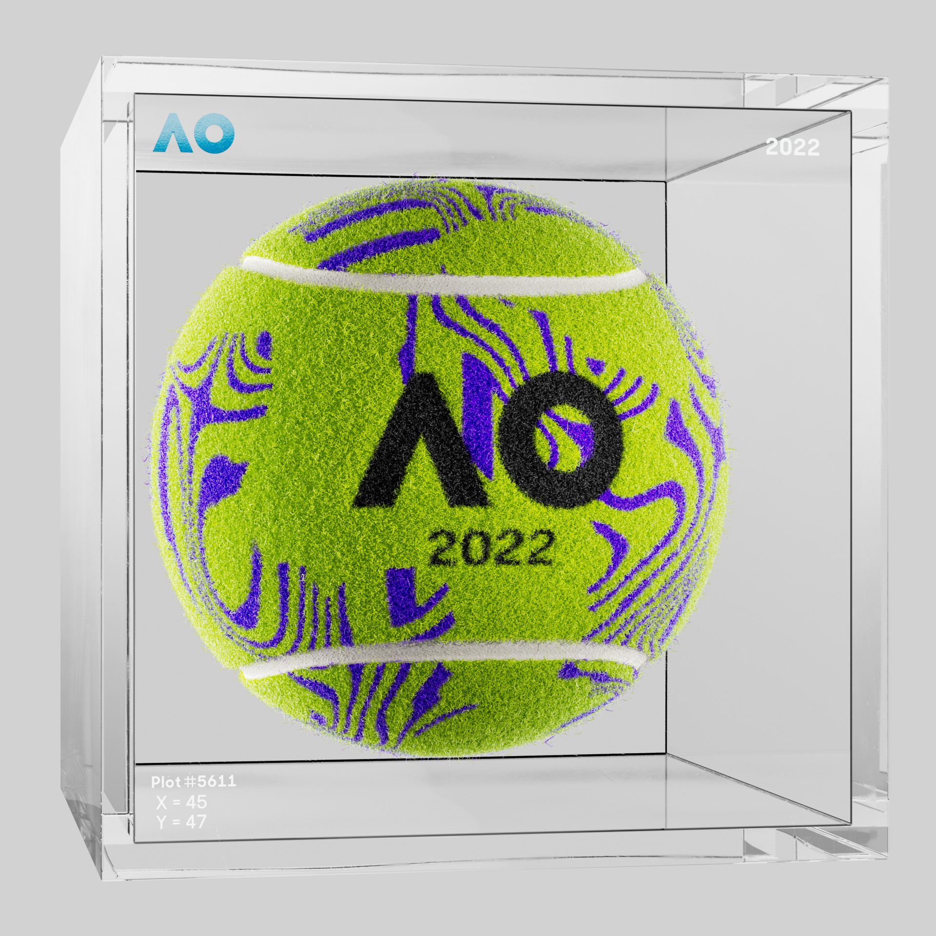 The Australian Open - The Australian Open Art Ball - AO Art Ball #6580 - NFT # 6580