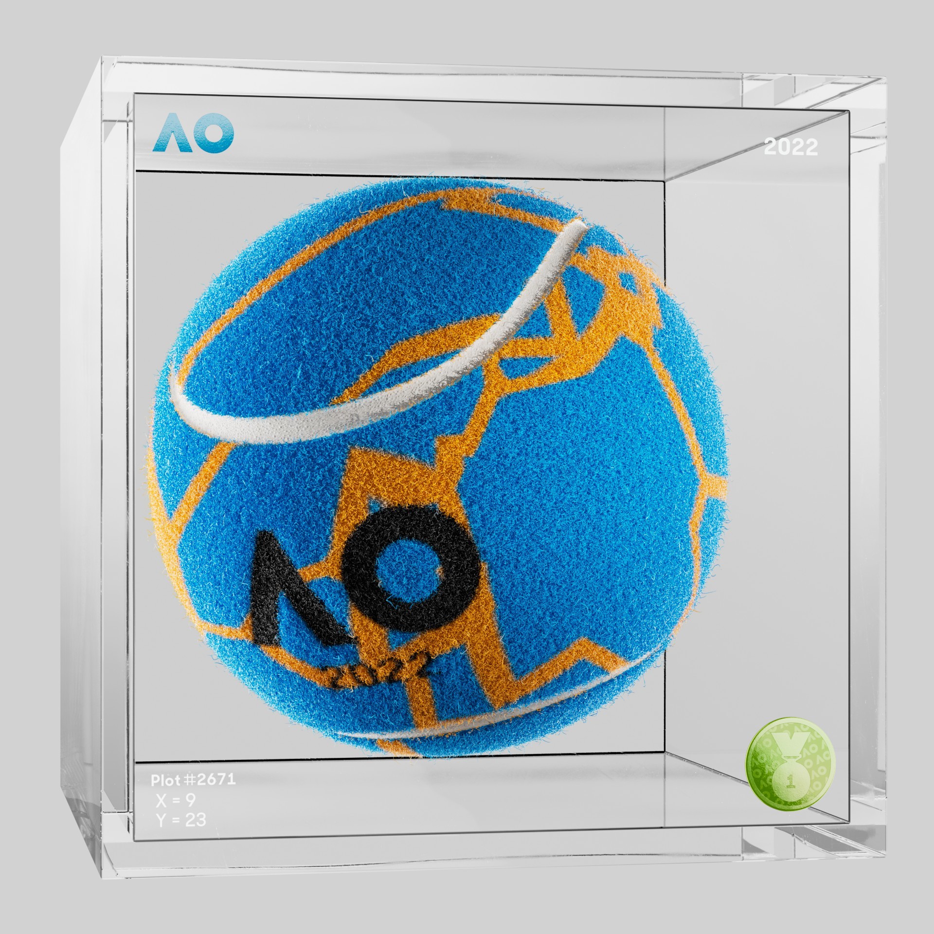 The Australian Open - The Australian Open Art Ball - AO Art Ball #6586 - NFT # 6586