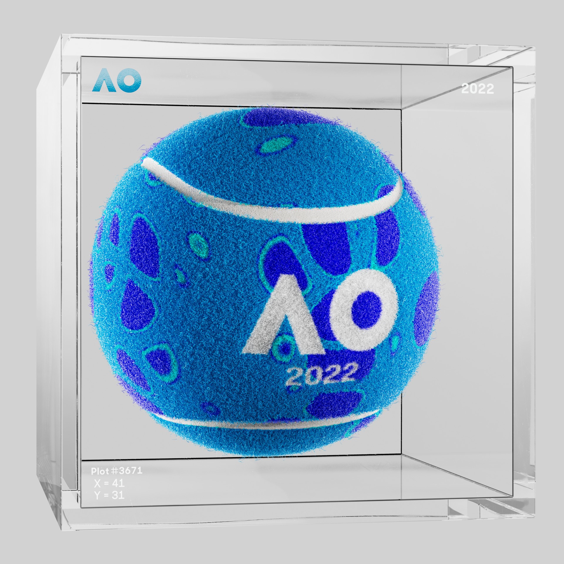 The Australian Open - The Australian Open Art Ball - AO Art Ball #6588 - NFT # 6588