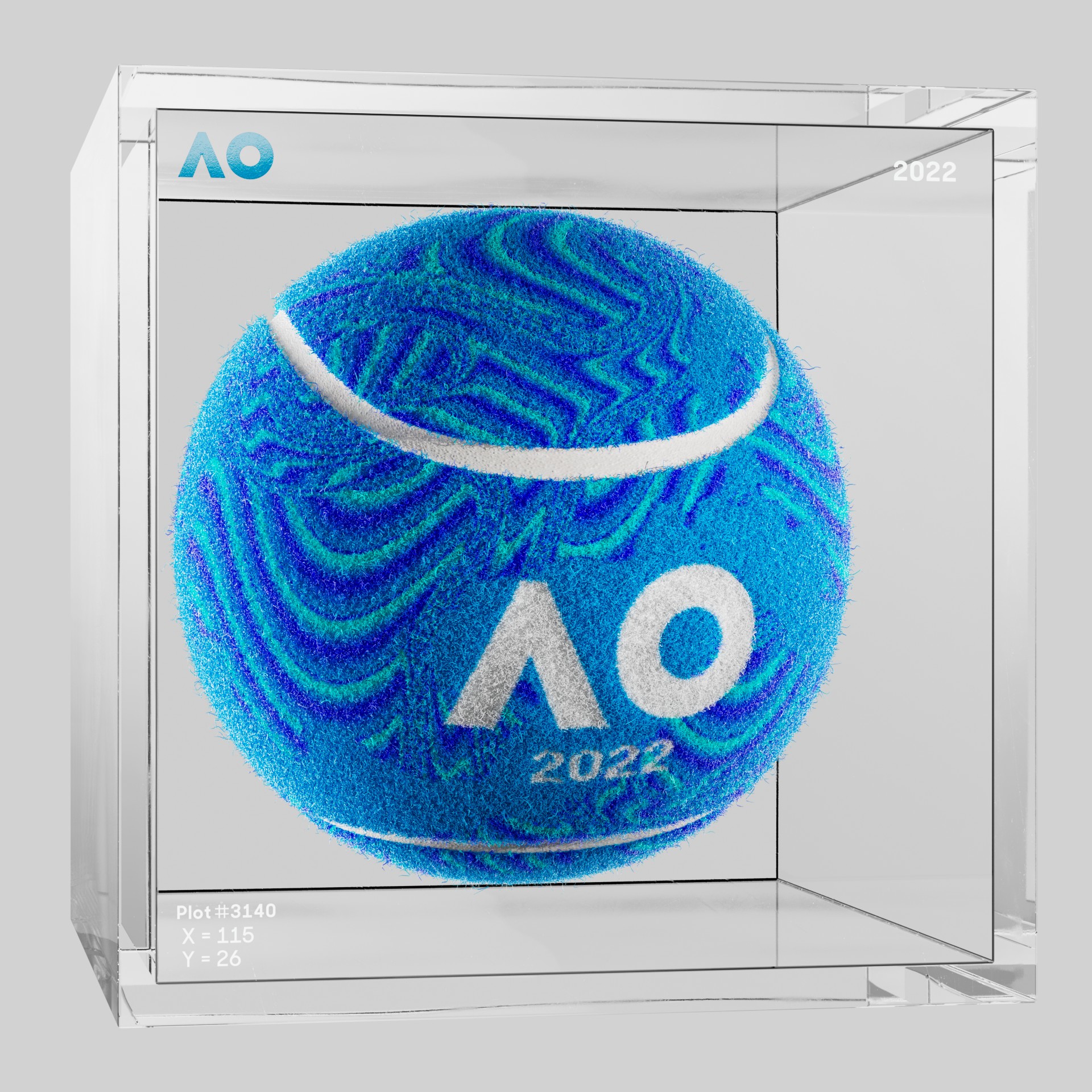 The Australian Open - The Australian Open Art Ball - AO Art Ball #6589 - NFT # 6589