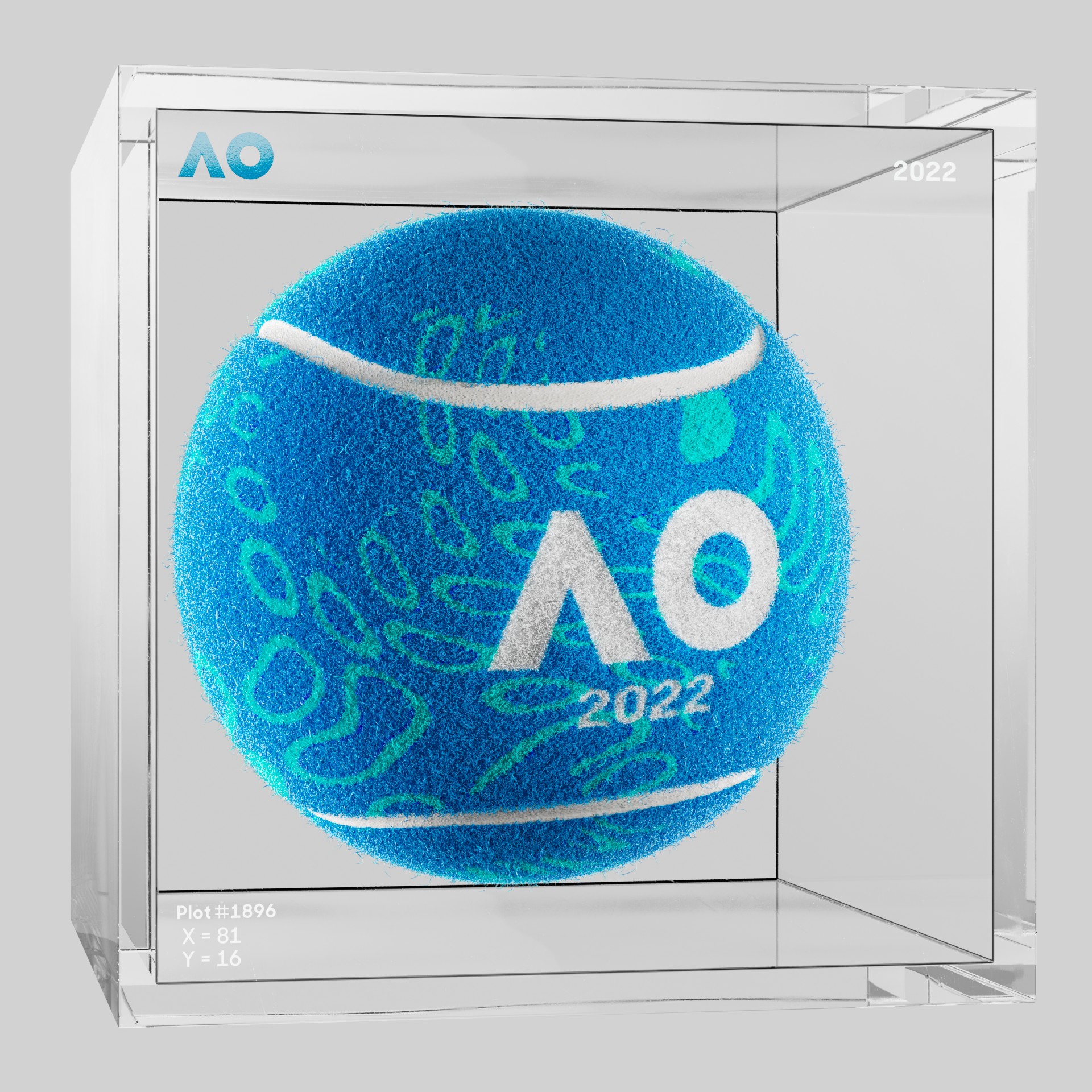 The Australian Open - The Australian Open Art Ball - AO Art Ball #6592 - NFT # 6592