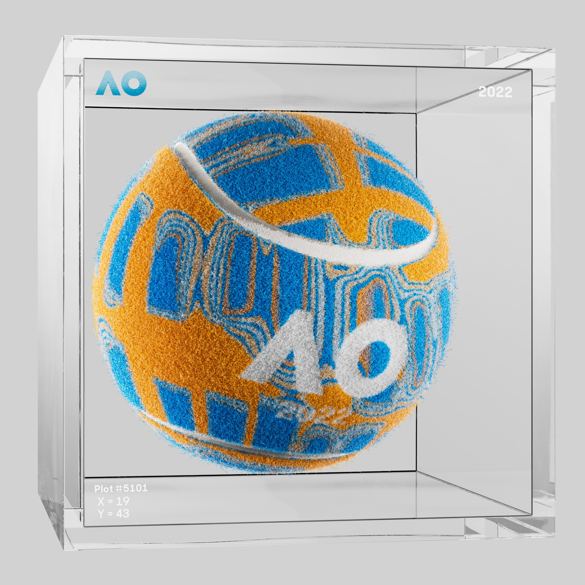 The Australian Open - The Australian Open Art Ball - AO Art Ball #6594 - NFT # 6594