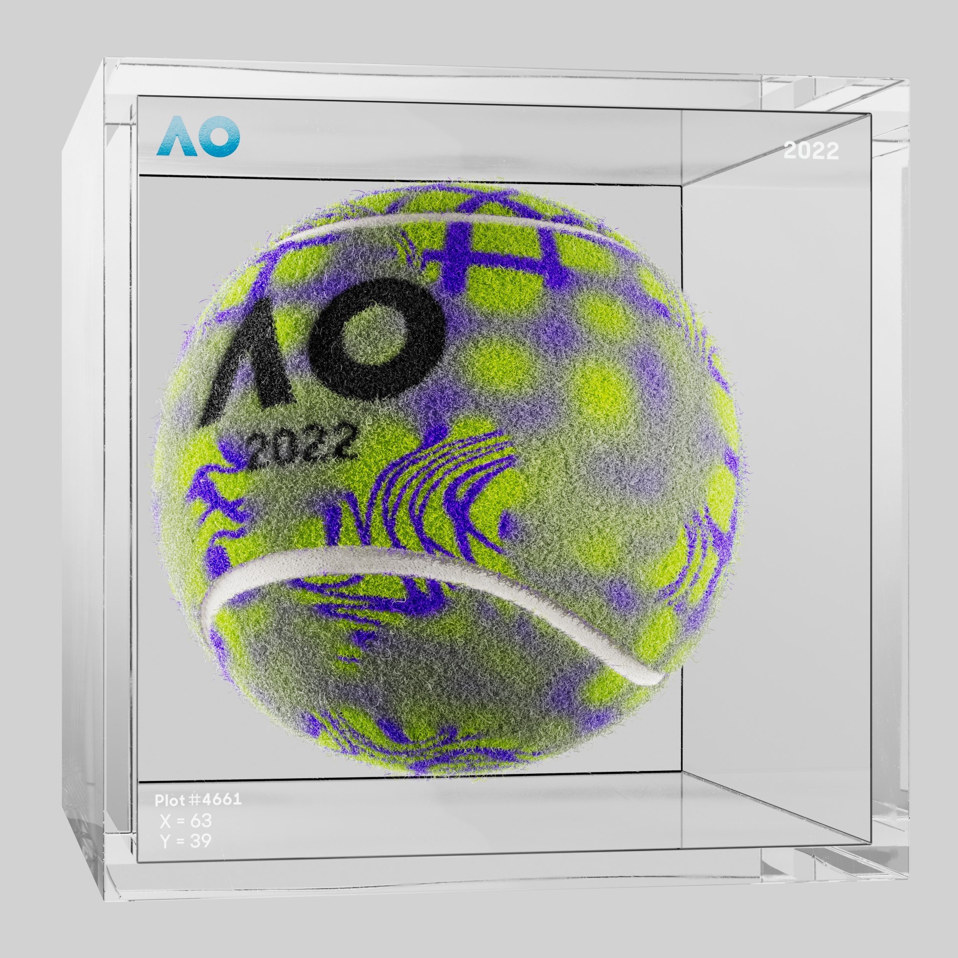 The Australian Open - The Australian Open Art Ball - AO Art Ball #6595 - NFT # 6595
