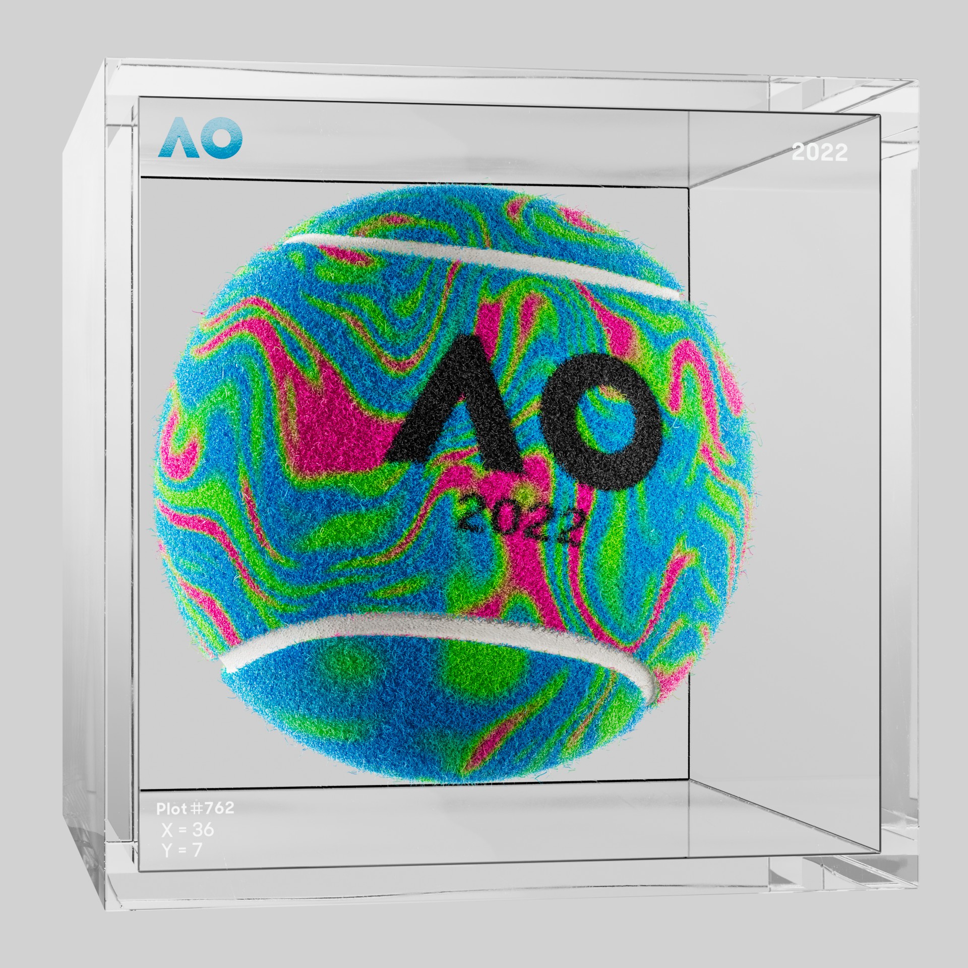 The Australian Open - The Australian Open Art Ball - AO Art Ball #66 - NFT # 66