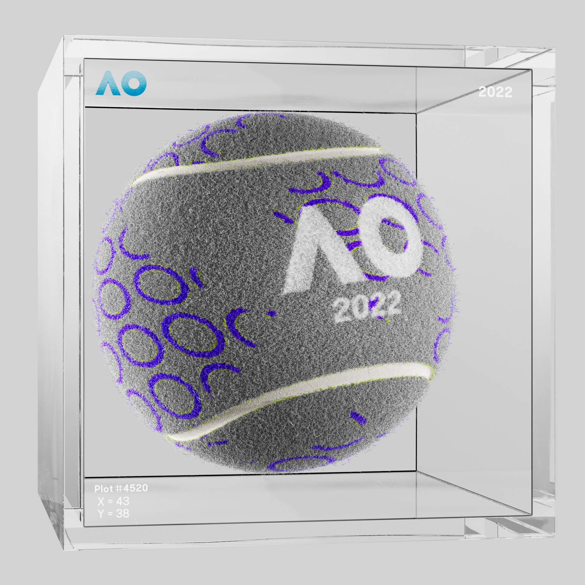 The Australian Open - The Australian Open Art Ball - AO Art Ball #6607 - NFT # 6607
