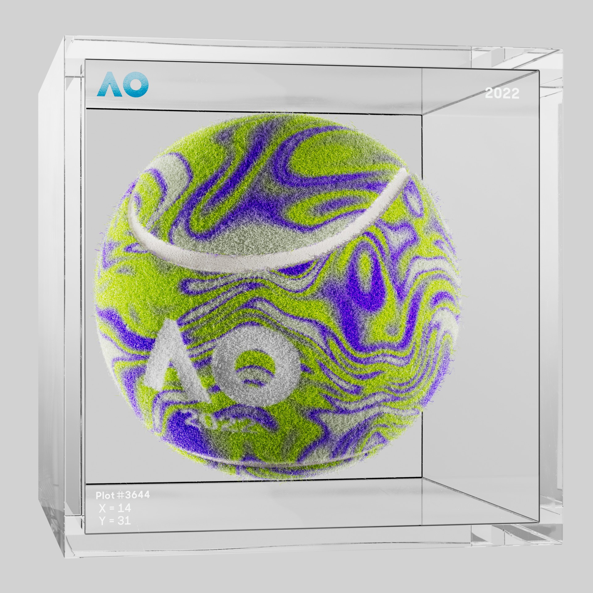 The Australian Open - The Australian Open Art Ball - AO Art Ball #661 - NFT # 661