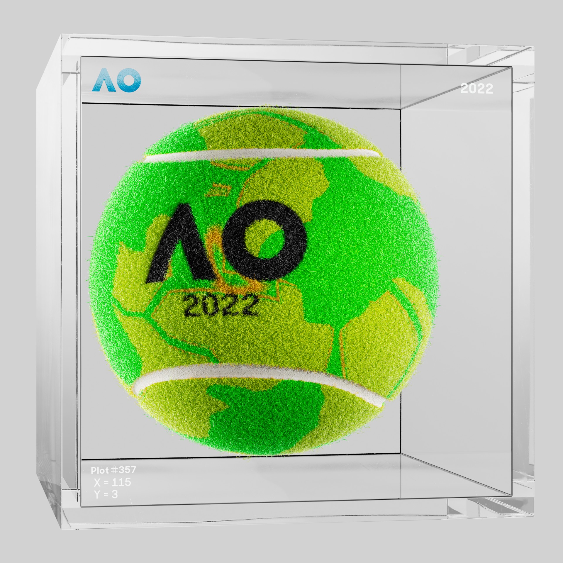 The Australian Open - The Australian Open Art Ball - AO Art Ball #6611 - NFT # 6611