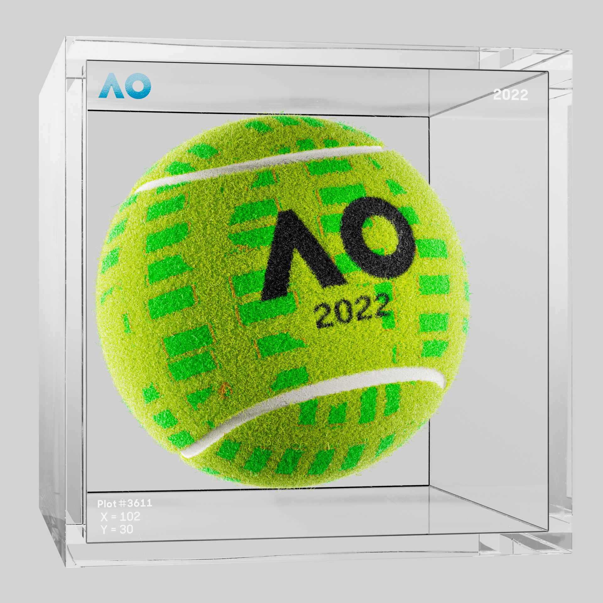 The Australian Open - The Australian Open Art Ball - AO Art Ball #6612 - NFT # 6612
