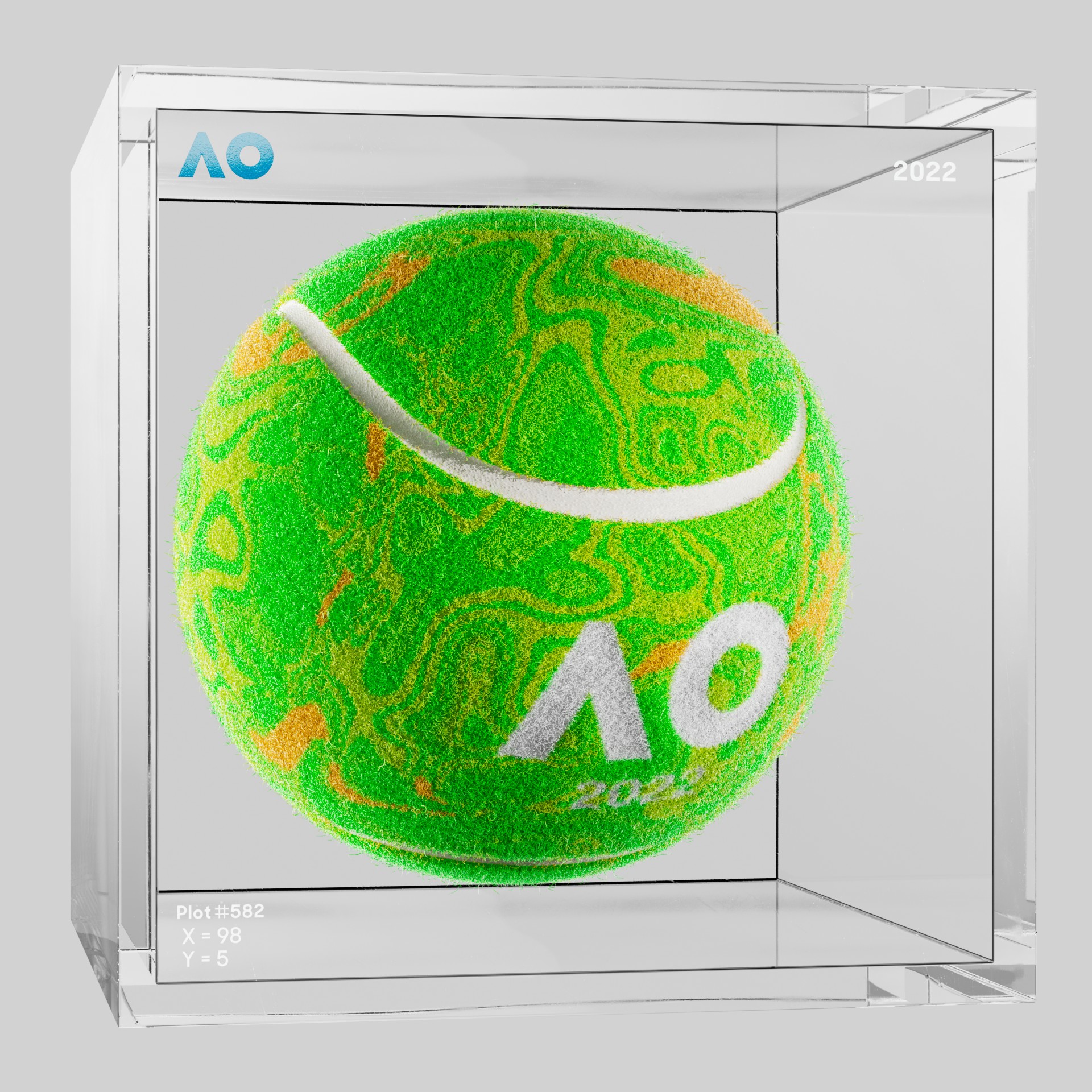 The Australian Open - The Australian Open Art Ball - AO Art Ball #6614 - NFT # 6614
