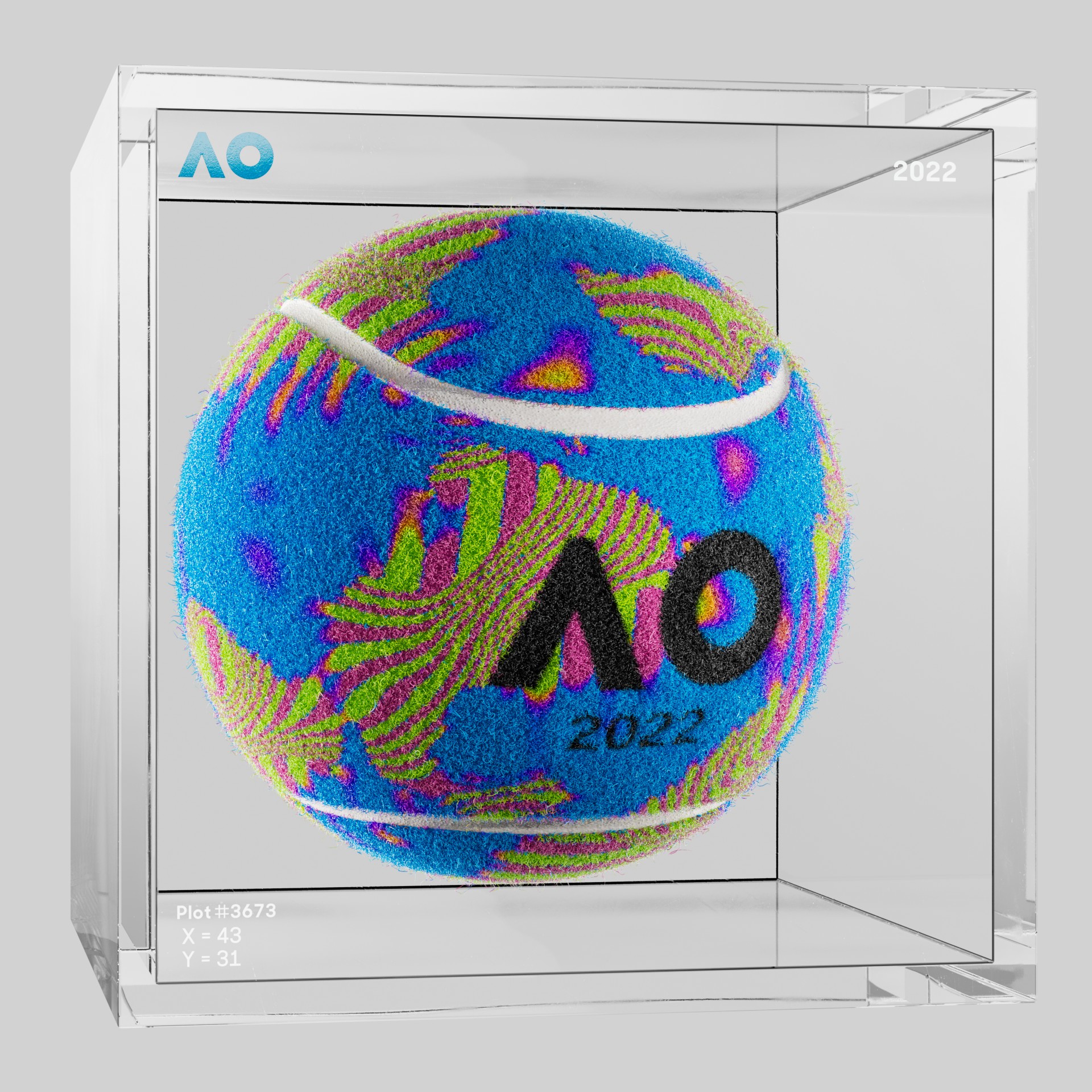 The Australian Open - The Australian Open Art Ball - AO Art Ball #6616 - NFT # 6616