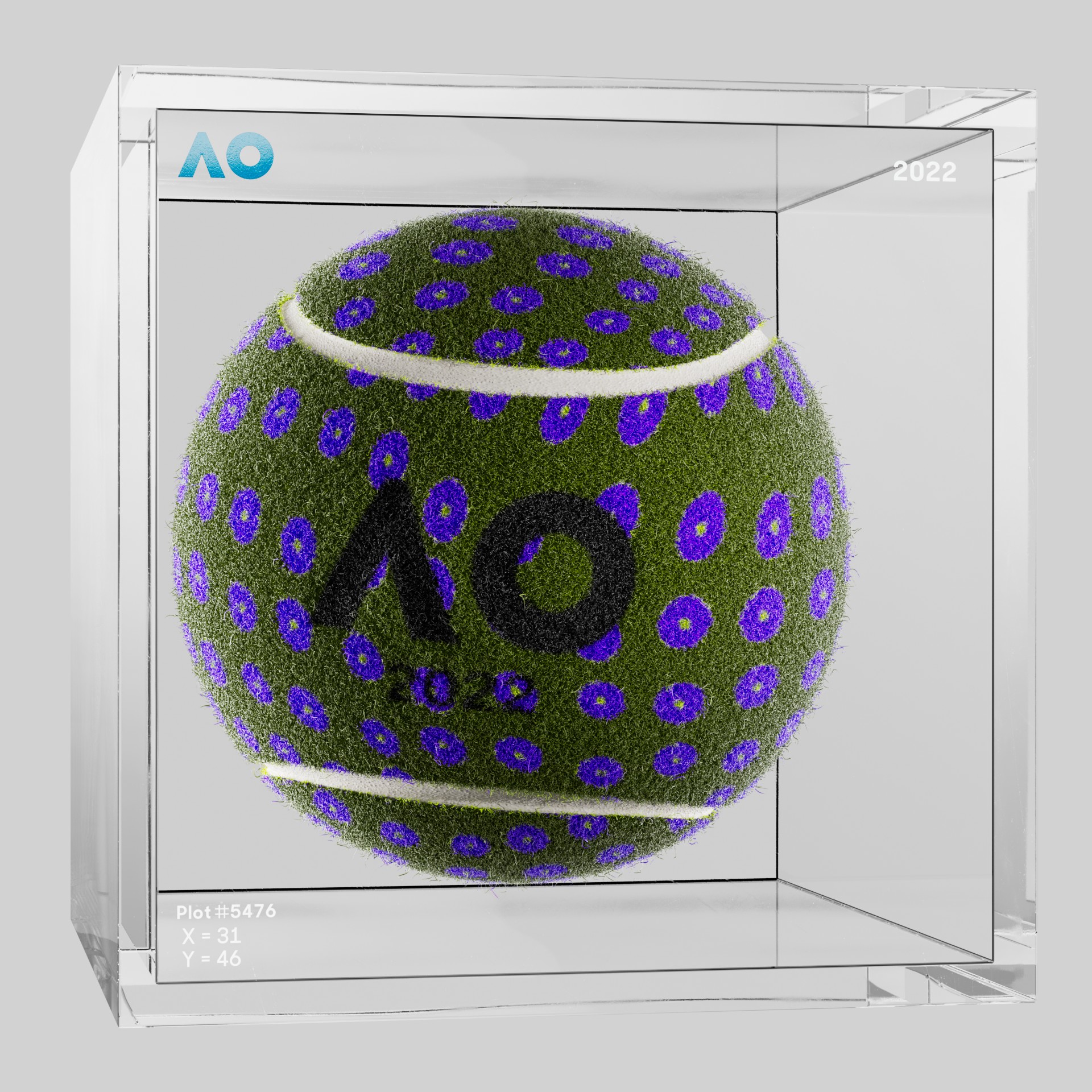 The Australian Open - The Australian Open Art Ball - AO Art Ball #6619 - NFT # 6619