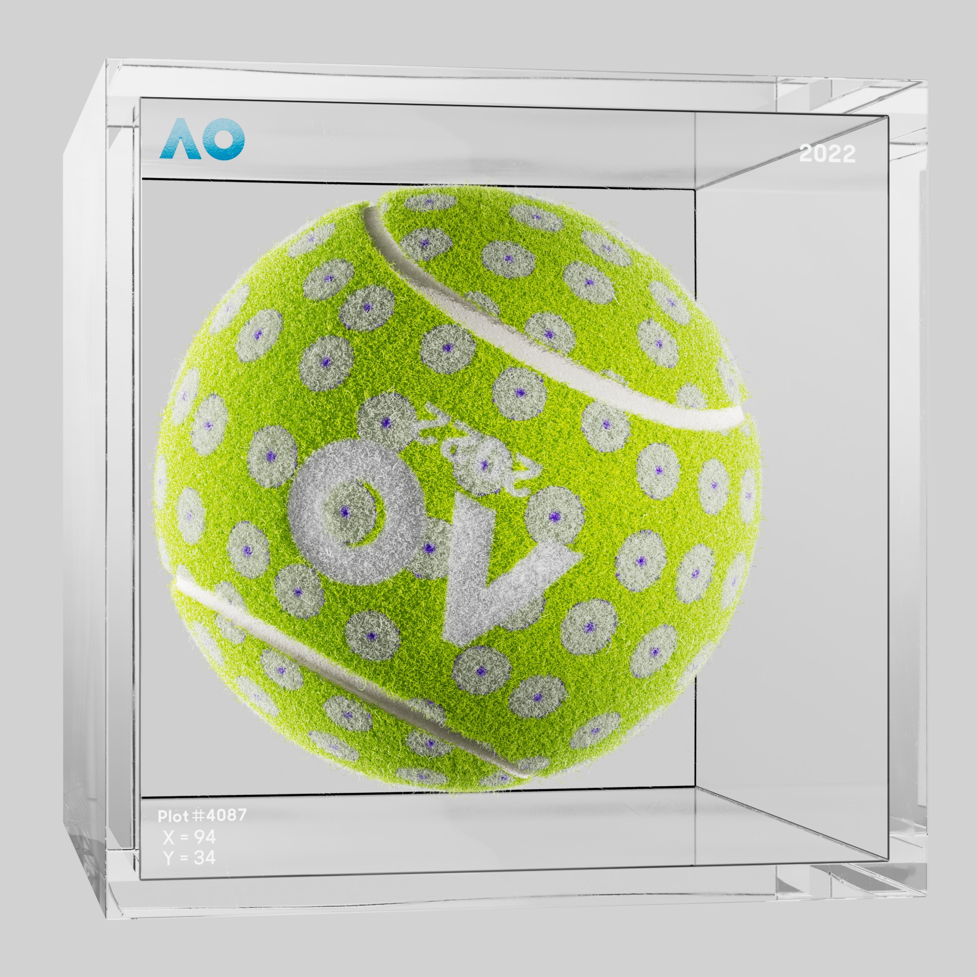 The Australian Open - The Australian Open Art Ball - AO Art Ball #6634 - NFT # 6634