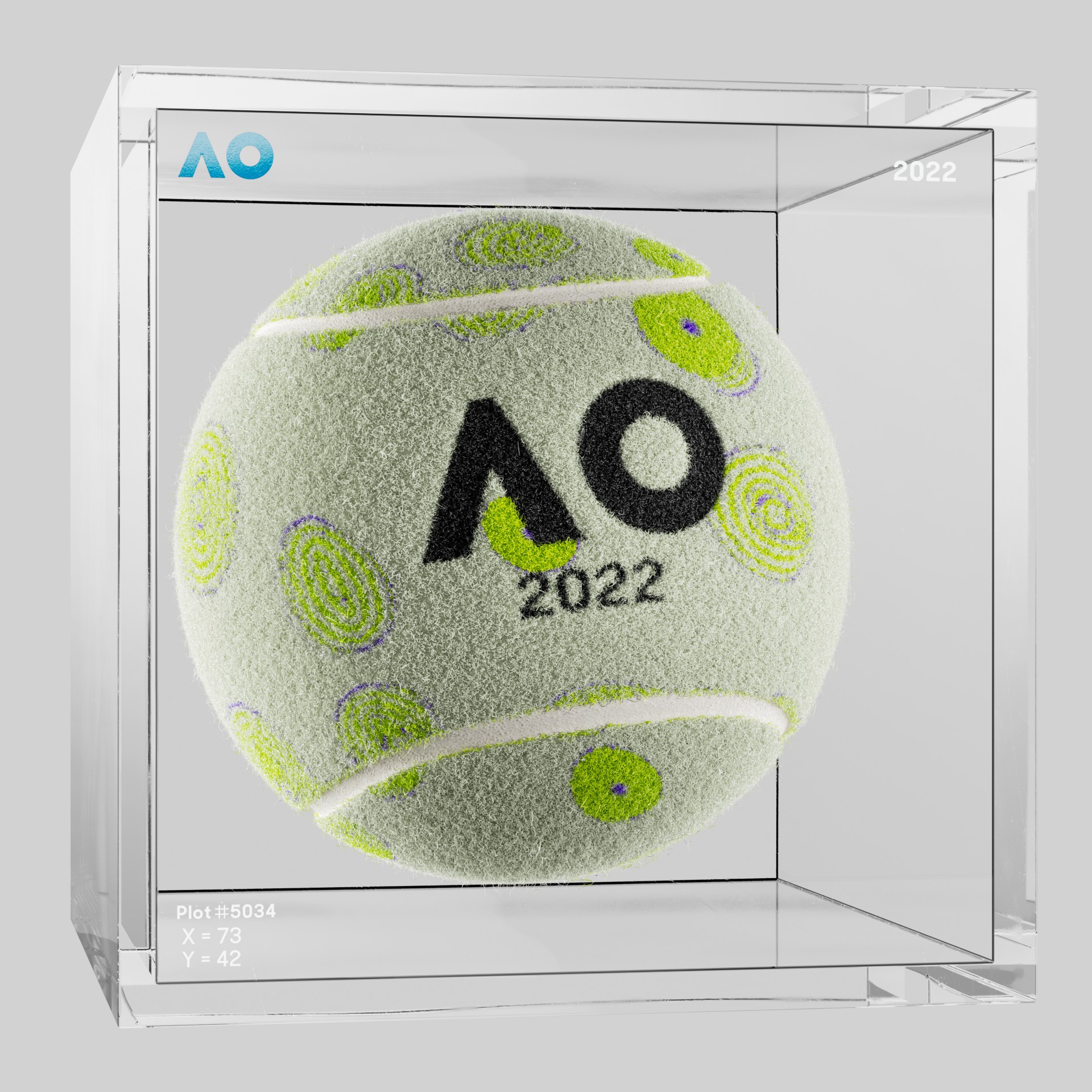 The Australian Open - The Australian Open Art Ball - AO Art Ball #6636 - NFT # 6636