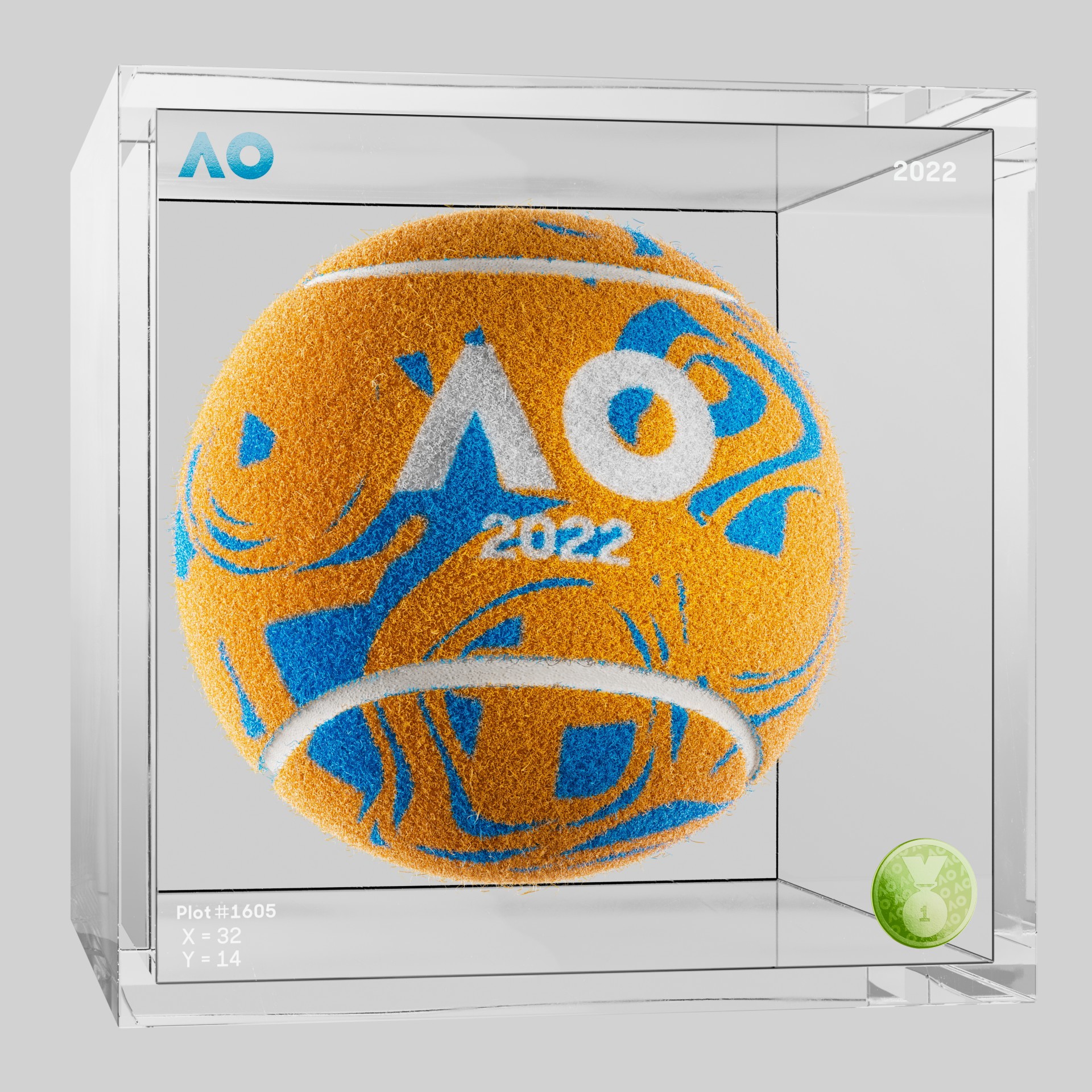The Australian Open - The Australian Open Art Ball - AO Art Ball #6637 - NFT # 6637