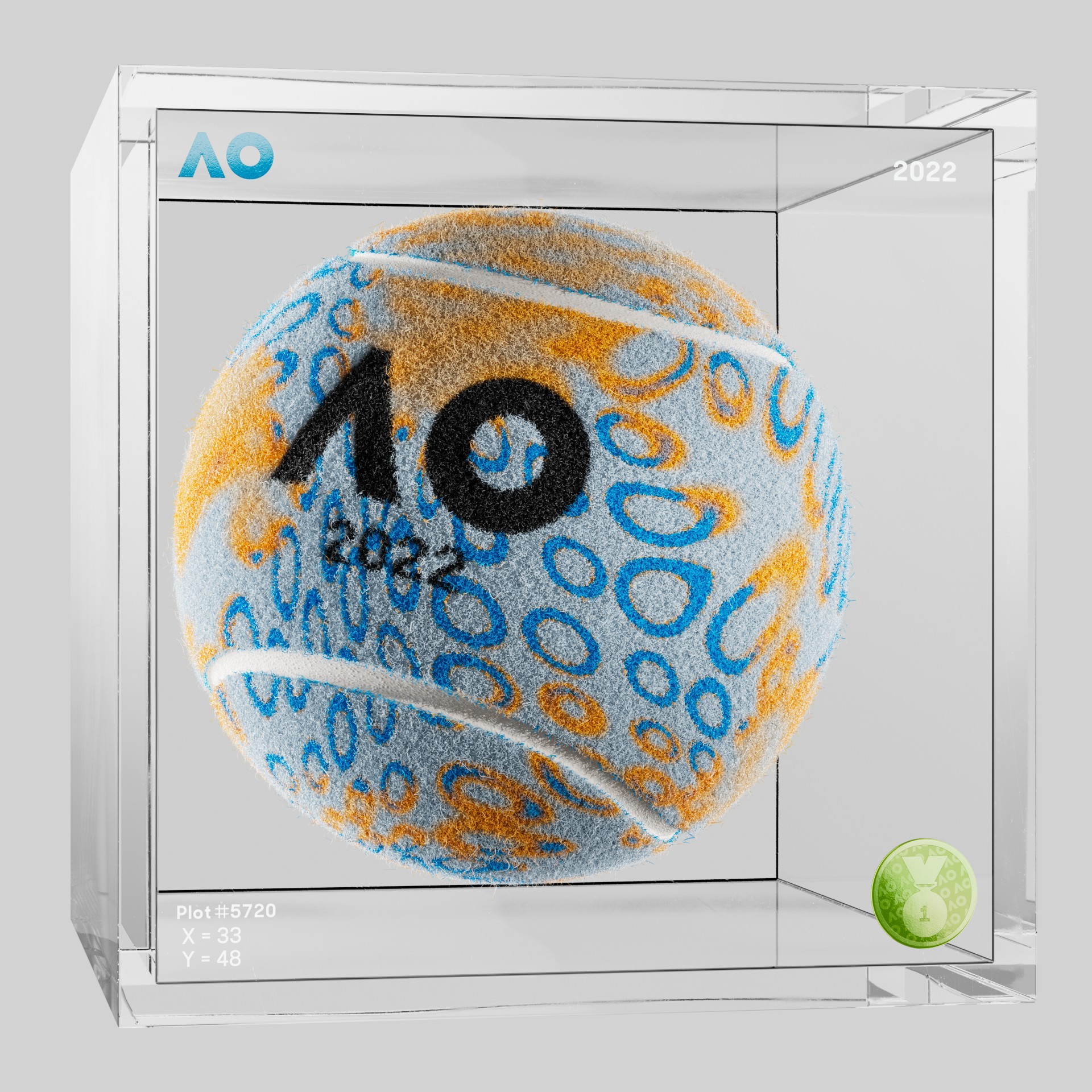 The Australian Open - The Australian Open Art Ball - AO Art Ball #6638 - NFT # 6638