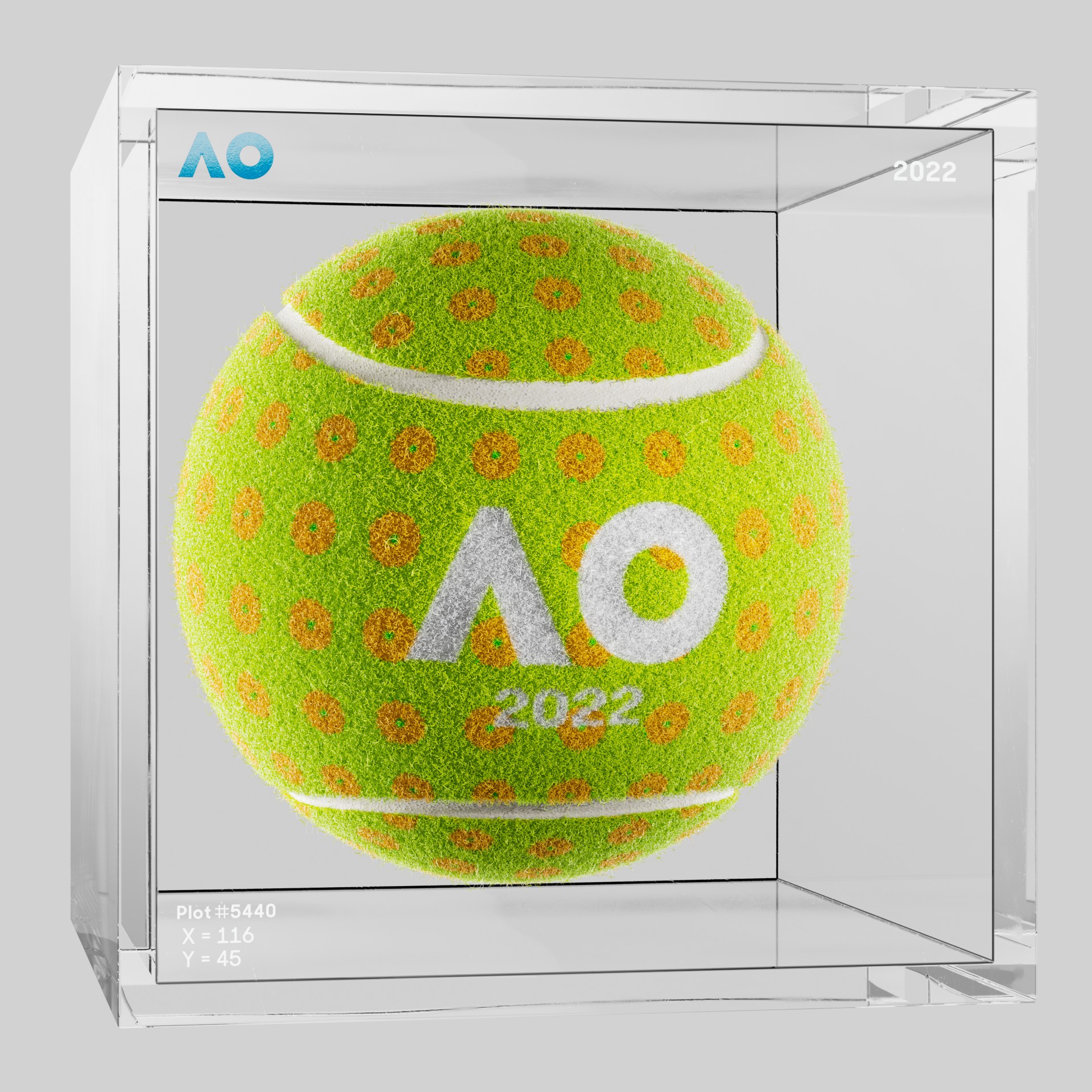 The Australian Open - The Australian Open Art Ball - AO Art Ball #664 - NFT # 664