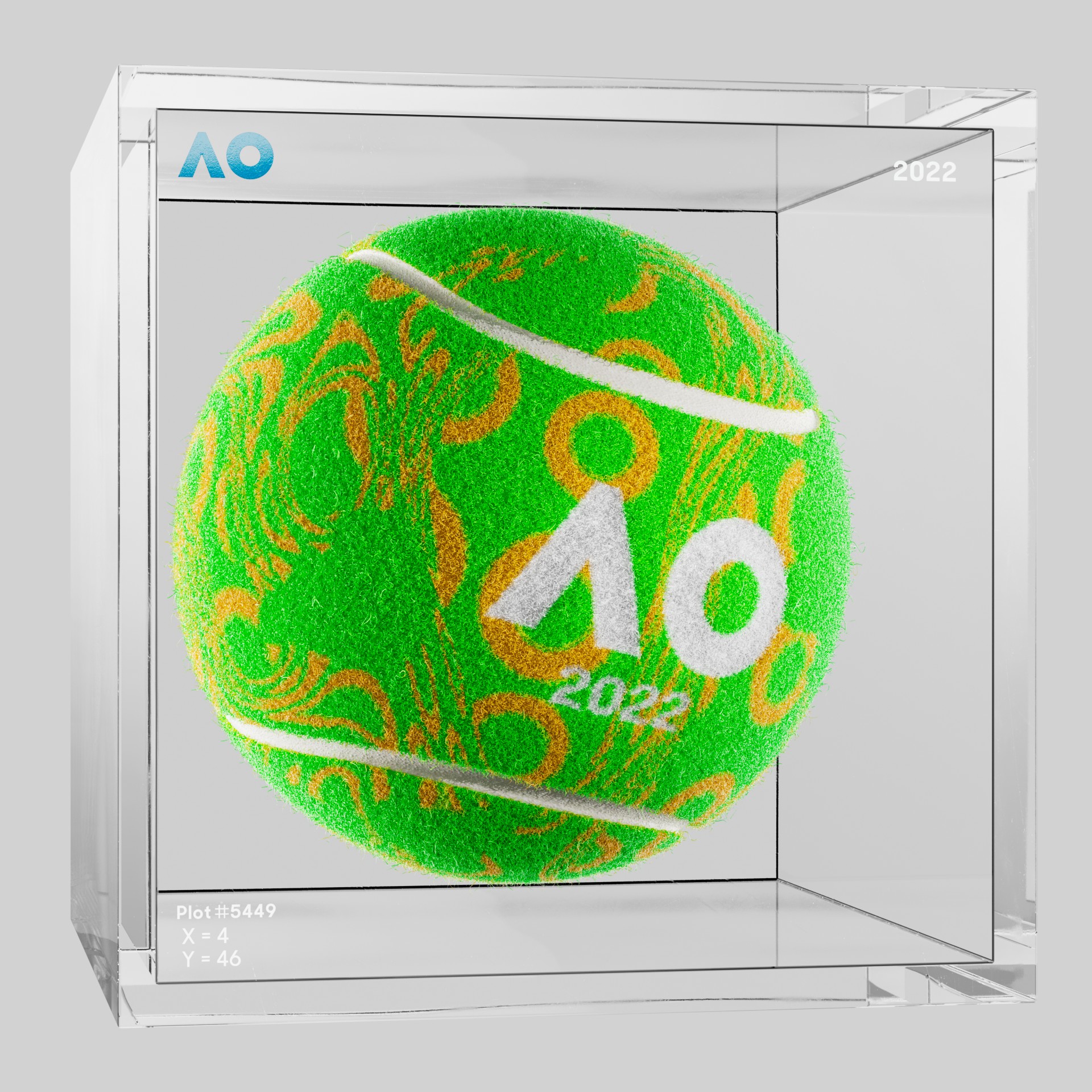 The Australian Open - The Australian Open Art Ball - AO Art Ball #6643 - NFT # 6643