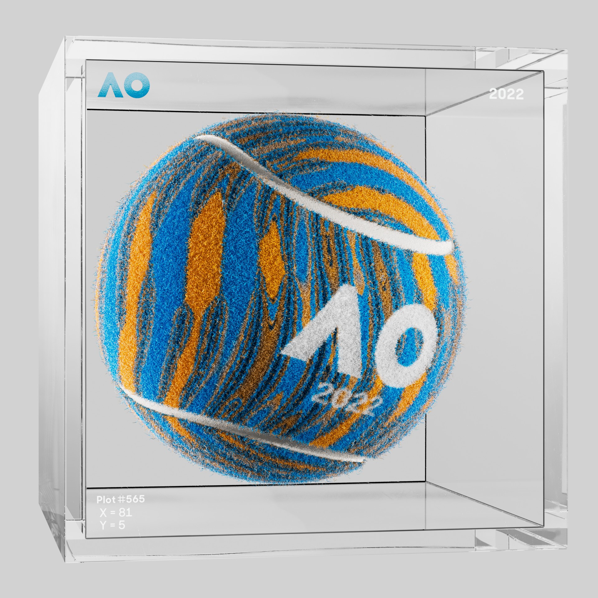 The Australian Open - The Australian Open Art Ball - AO Art Ball #6644 - NFT # 6644