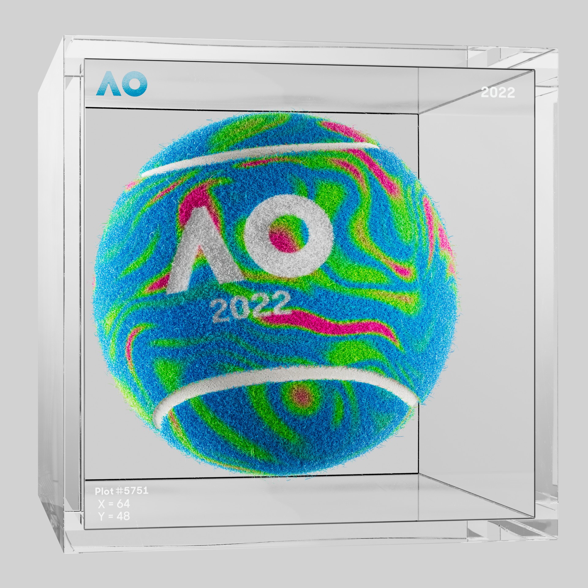 The Australian Open - The Australian Open Art Ball - AO Art Ball #6645 - NFT # 6645