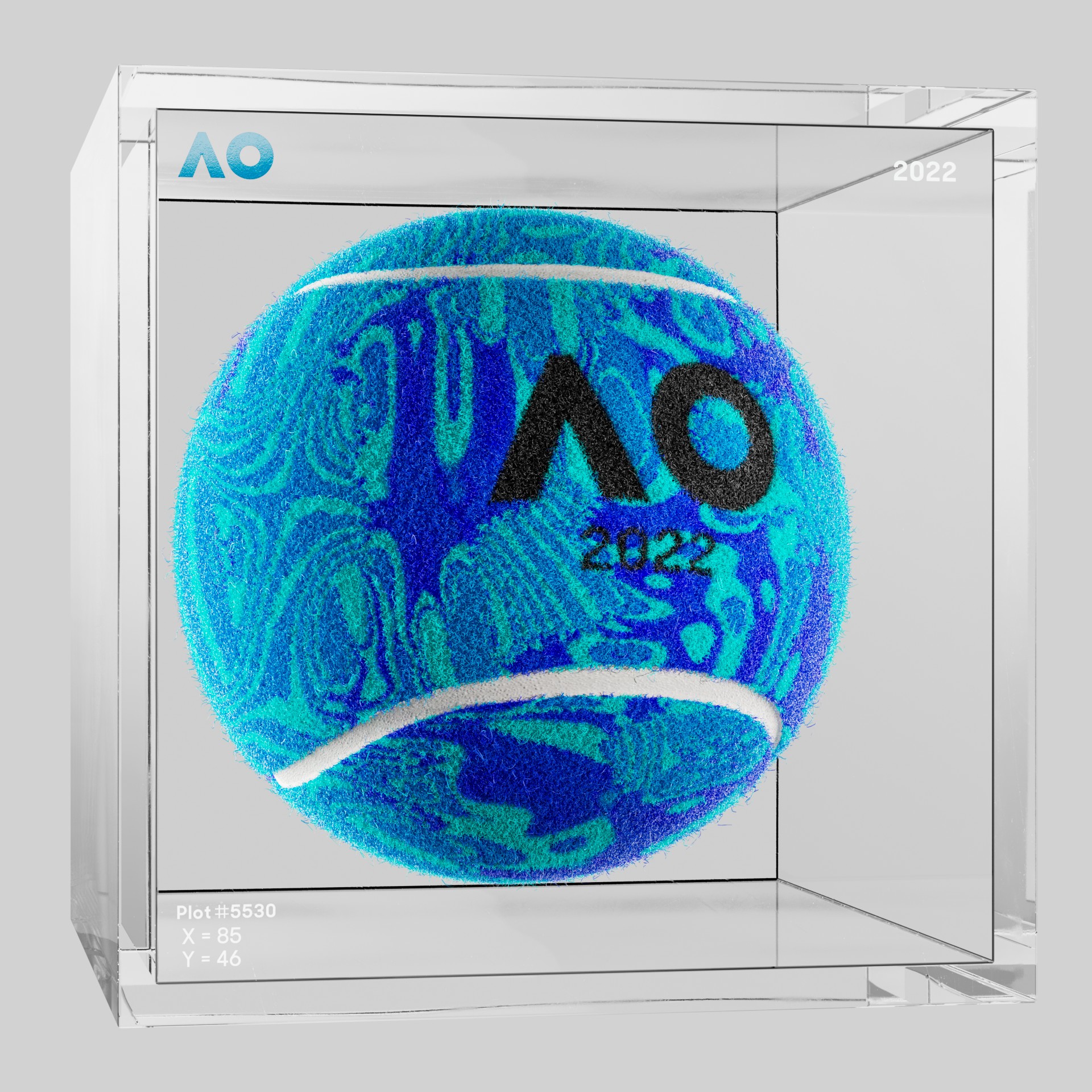 The Australian Open - The Australian Open Art Ball - AO Art Ball #6654 - NFT # 6654