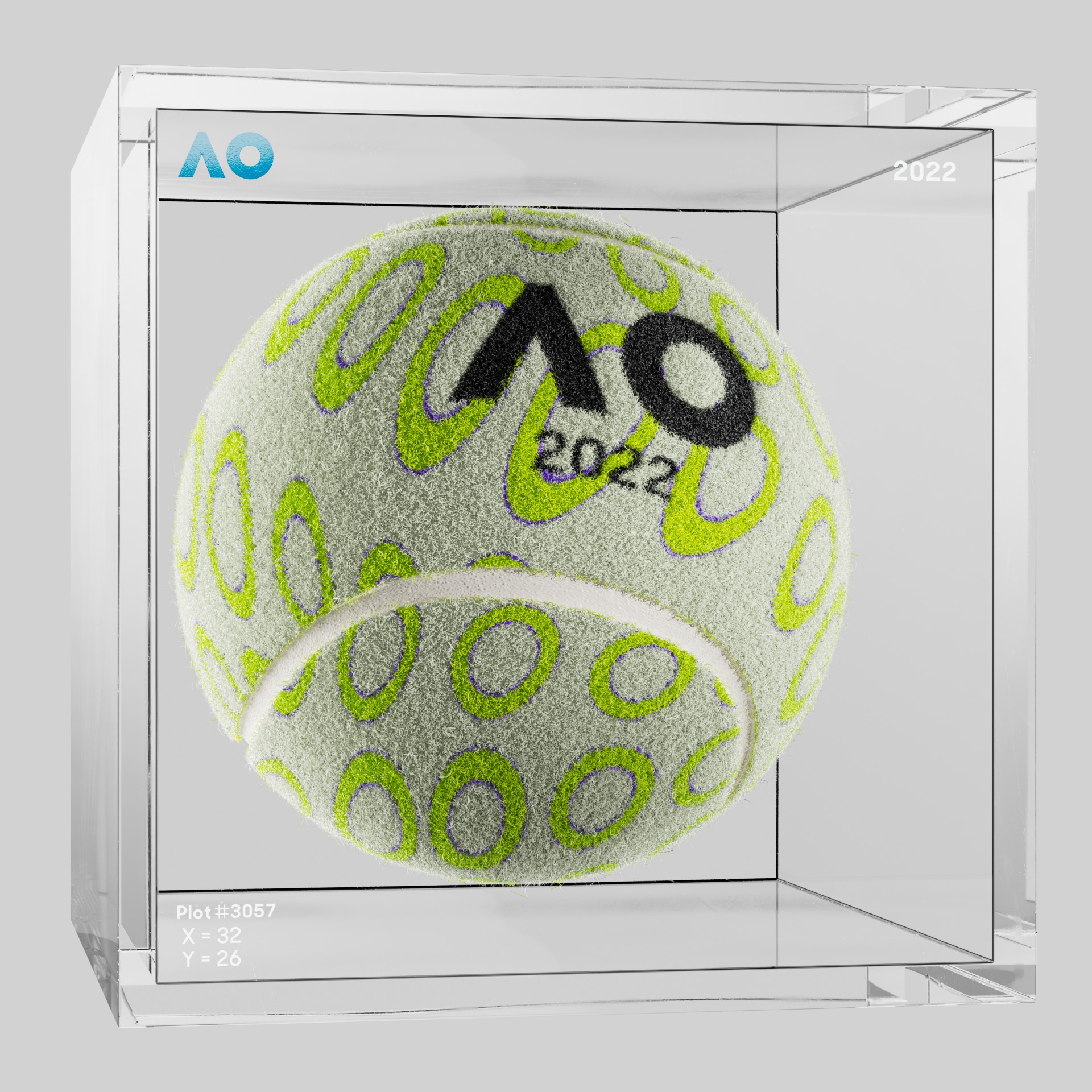The Australian Open - The Australian Open Art Ball - AO Art Ball #6656 - NFT # 6656