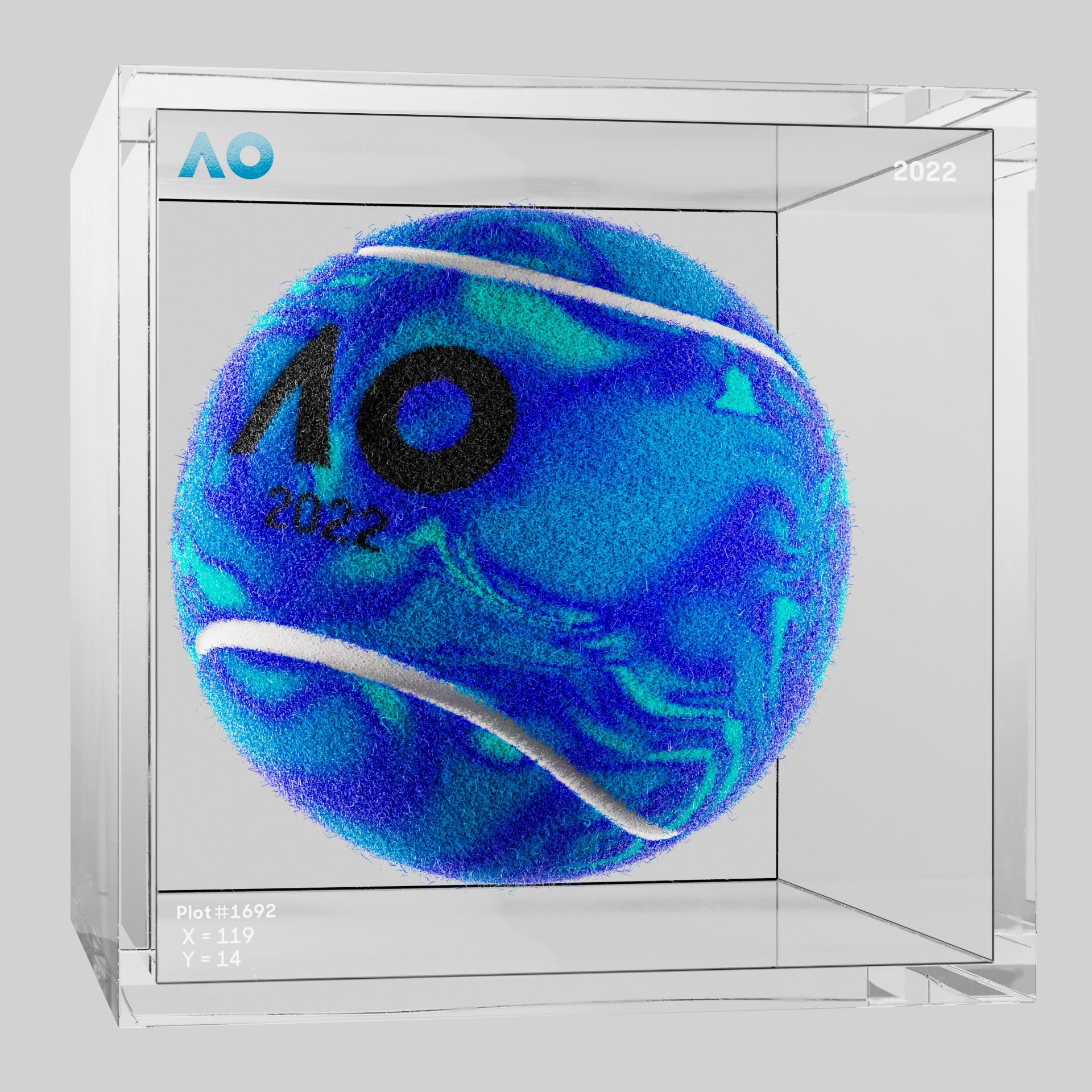 The Australian Open - The Australian Open Art Ball - AO Art Ball #6662 - NFT # 6662