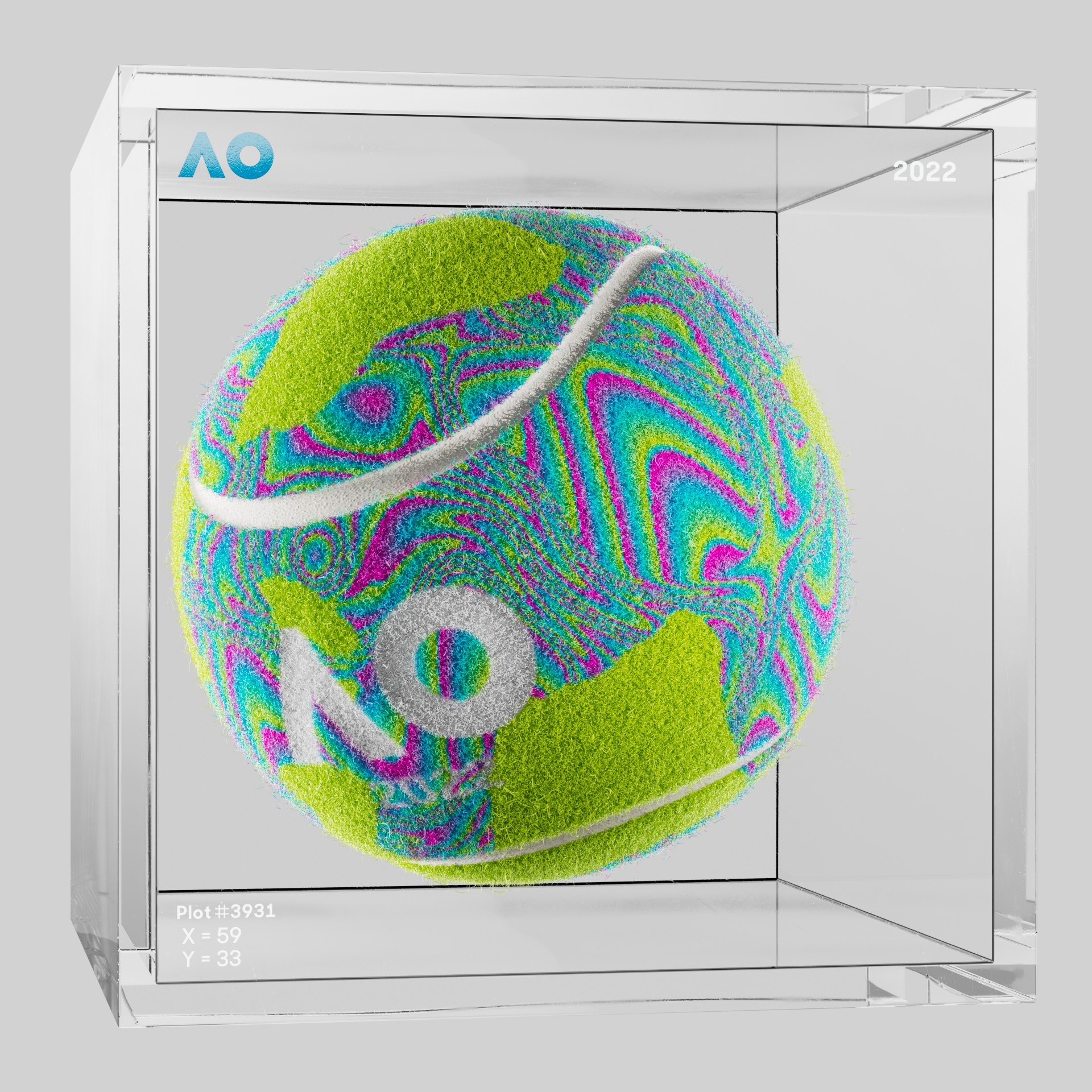 The Australian Open - The Australian Open Art Ball - AO Art Ball #6664 - NFT # 6664