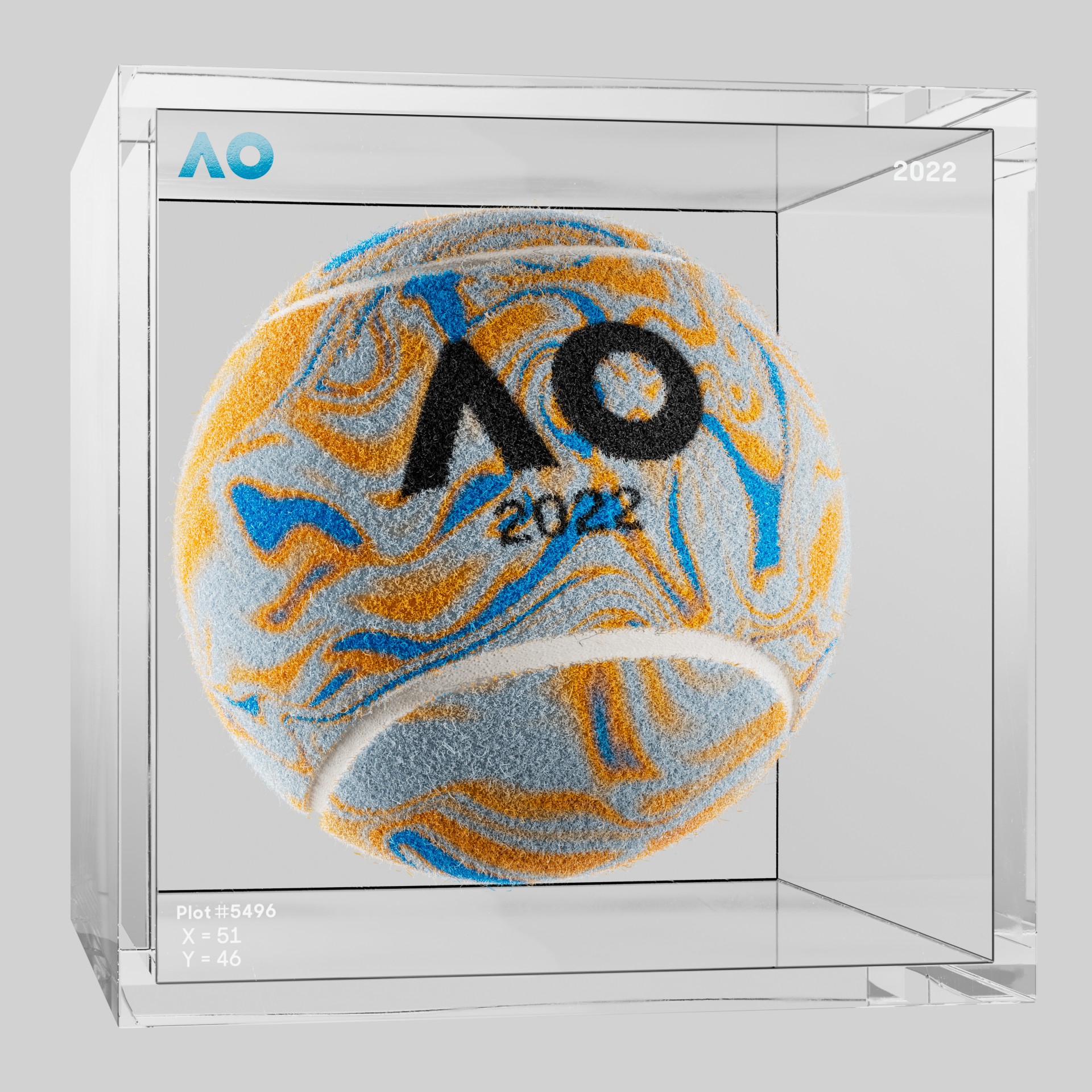 The Australian Open - The Australian Open Art Ball - AO Art Ball #6665 - NFT # 6665