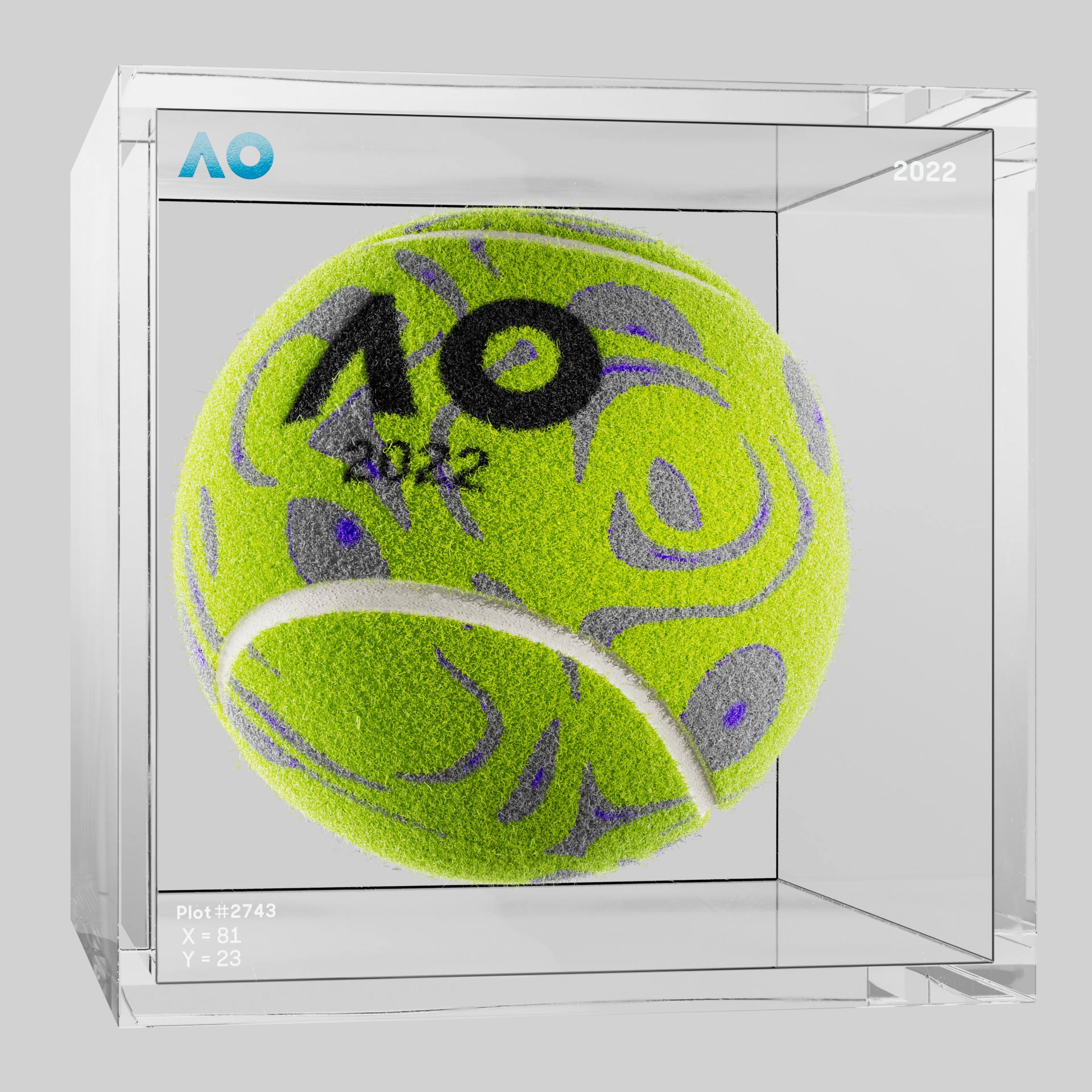 The Australian Open - The Australian Open Art Ball - AO Art Ball #6667 - NFT # 6667