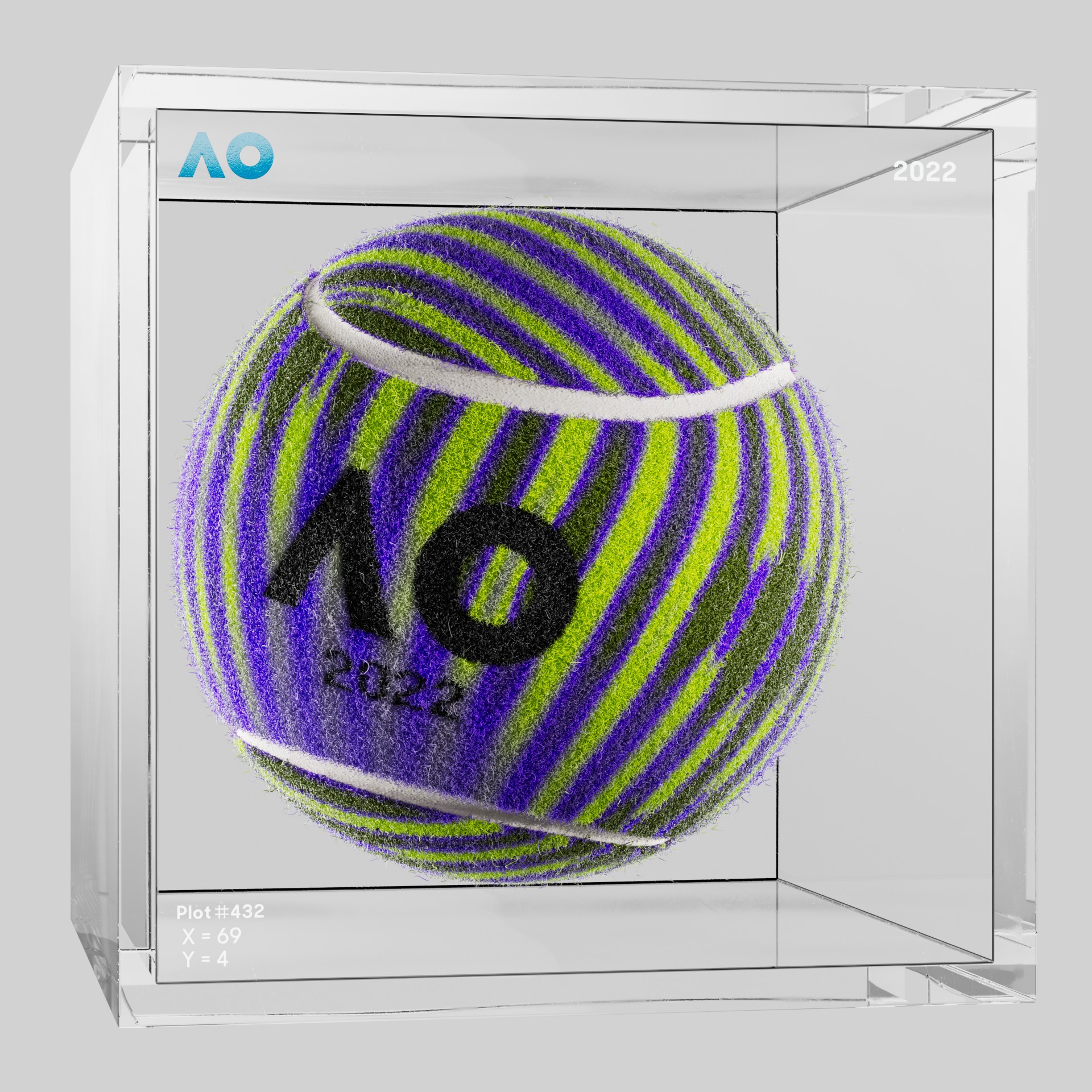 The Australian Open - The Australian Open Art Ball - AO Art Ball #6672 - NFT # 6672