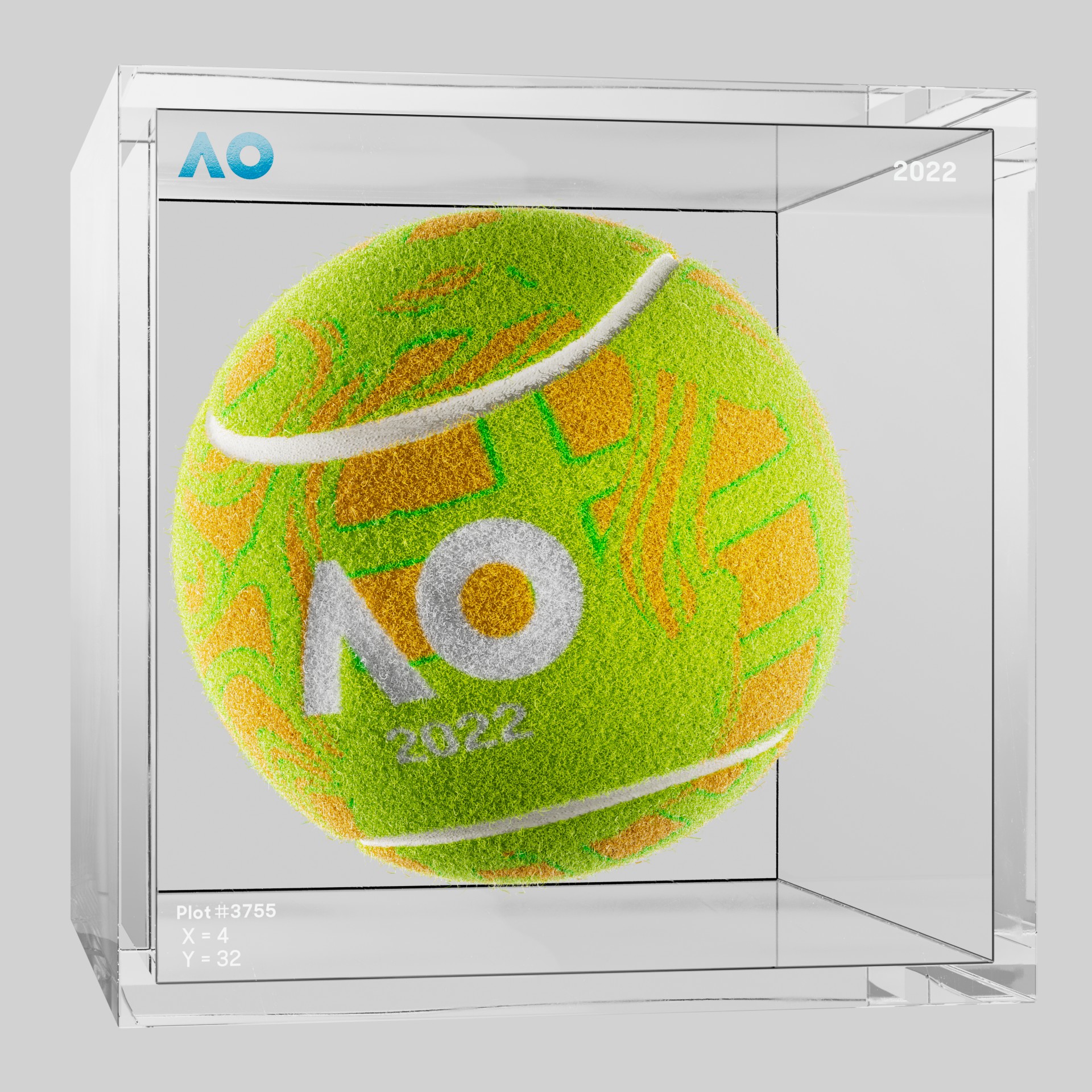 The Australian Open - The Australian Open Art Ball - AO Art Ball #6674 - NFT # 6674