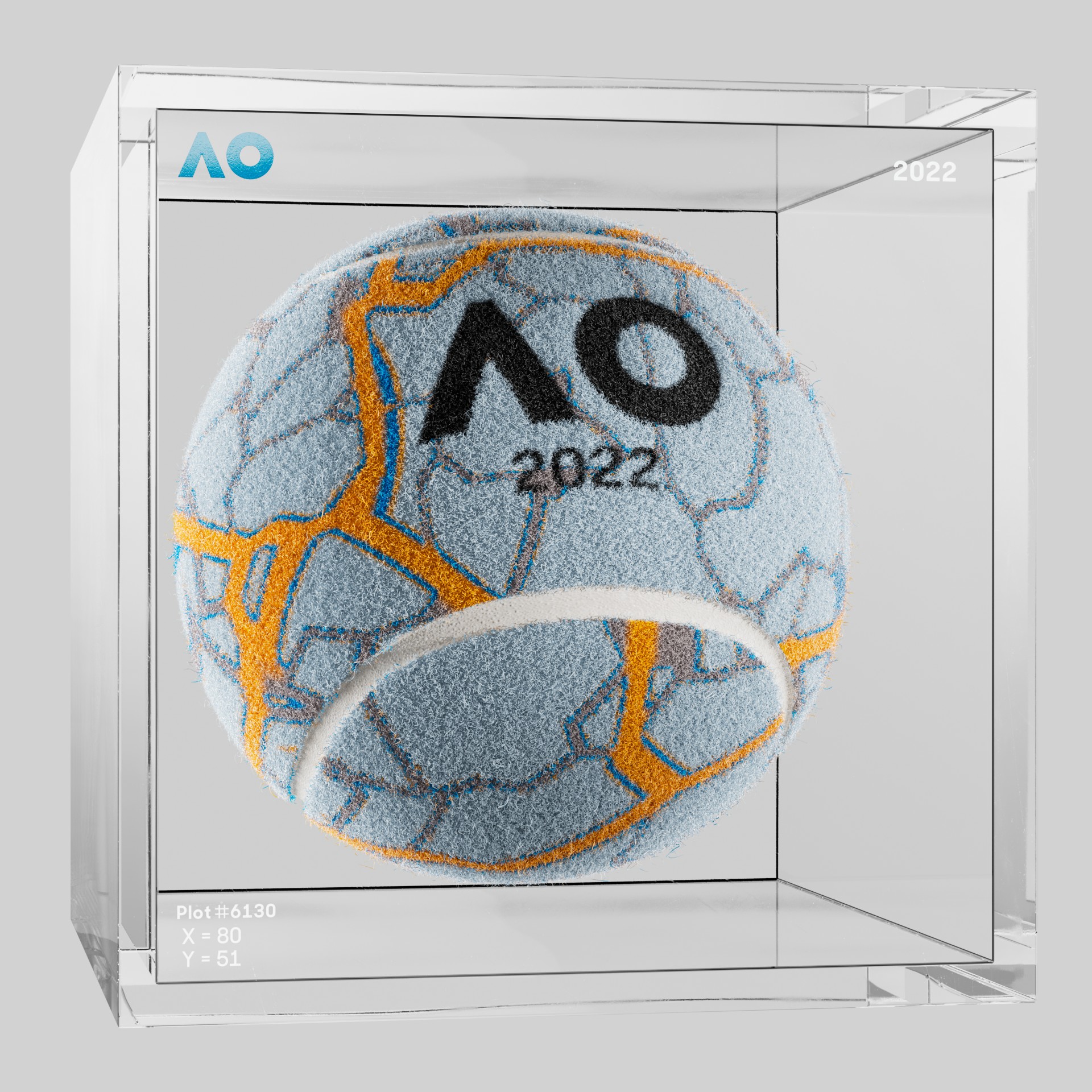 The Australian Open - The Australian Open Art Ball - AO Art Ball #6682 - NFT # 6682