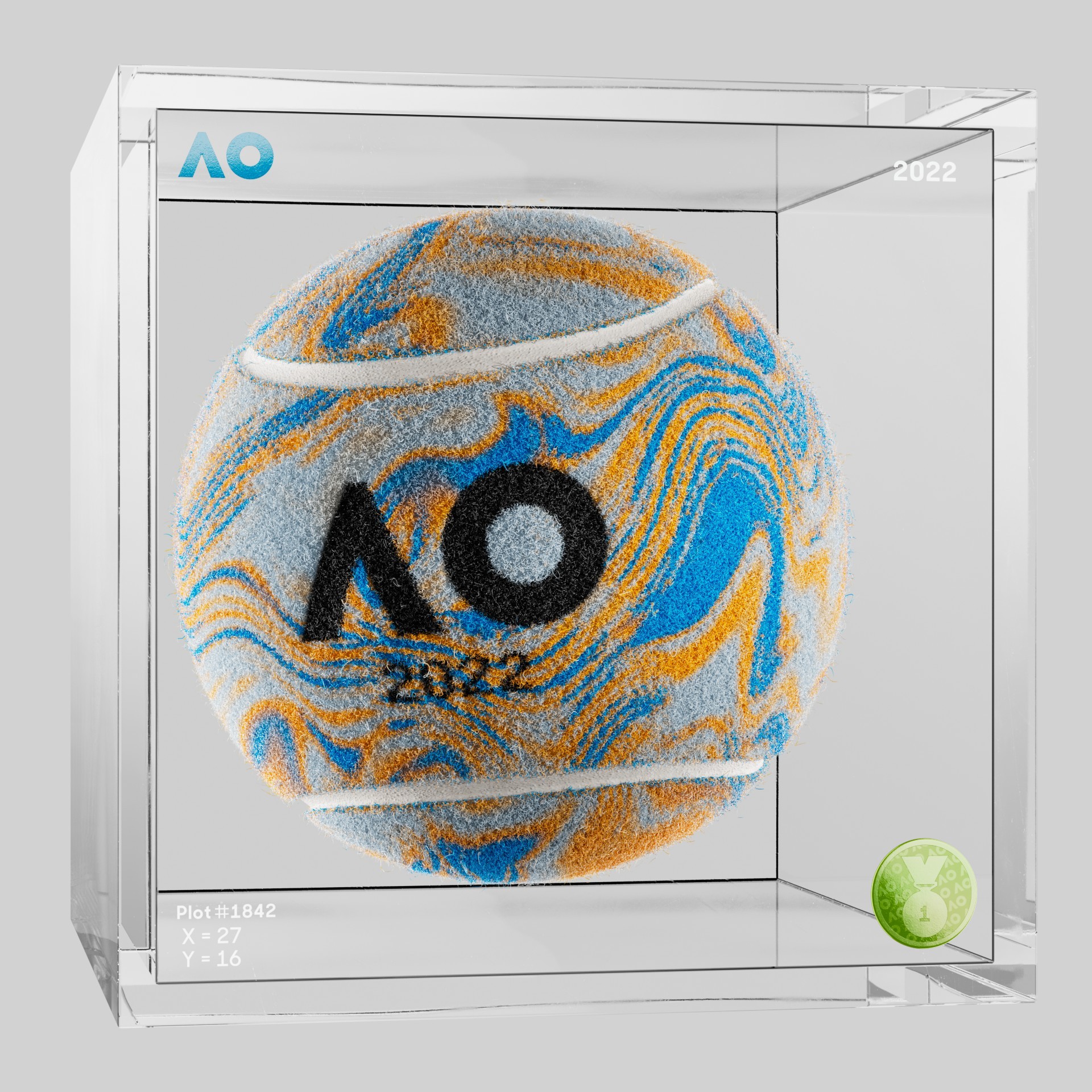 The Australian Open - The Australian Open Art Ball - AO Art Ball #6686 - NFT # 6686