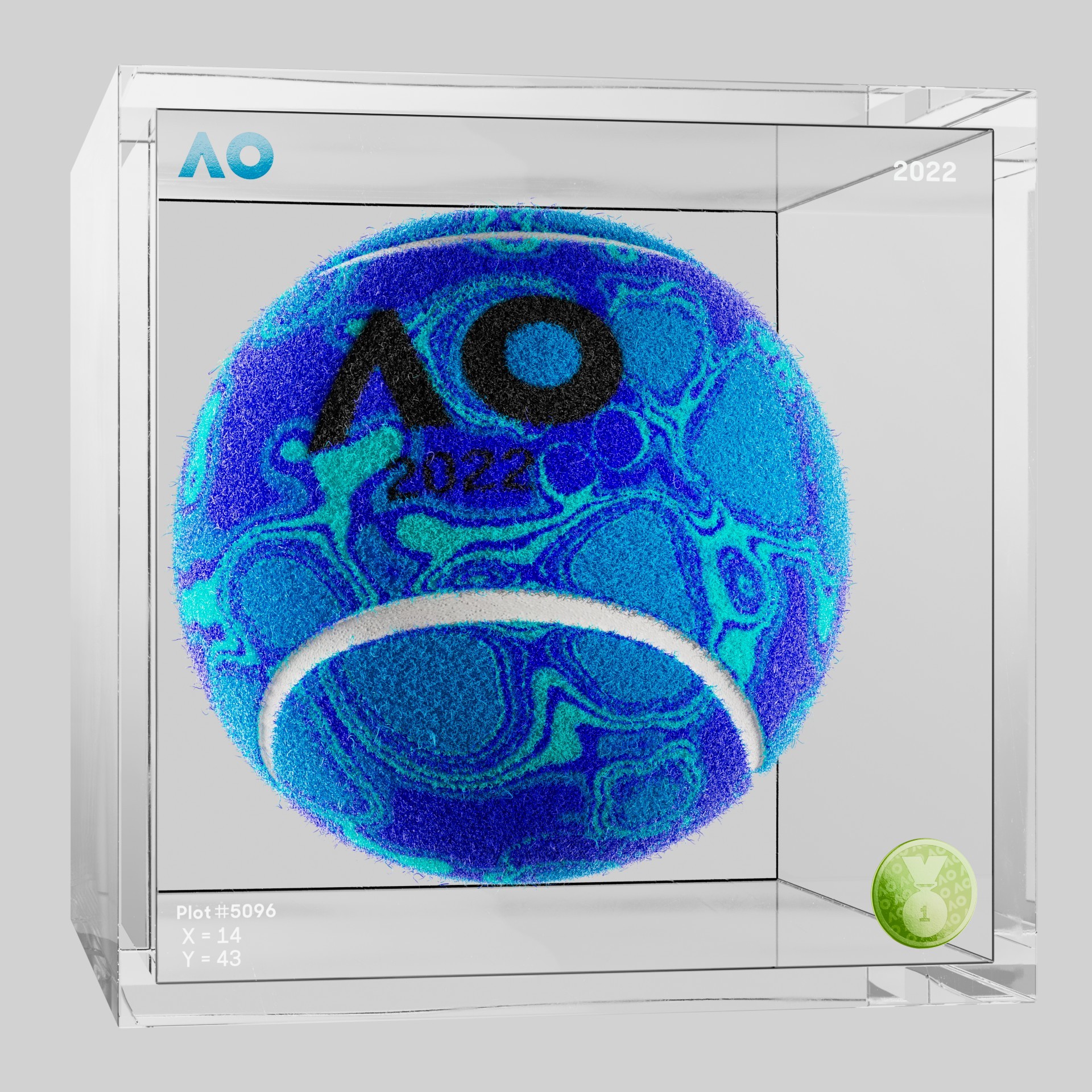 The Australian Open - The Australian Open Art Ball - AO Art Ball #6688 - NFT # 6688