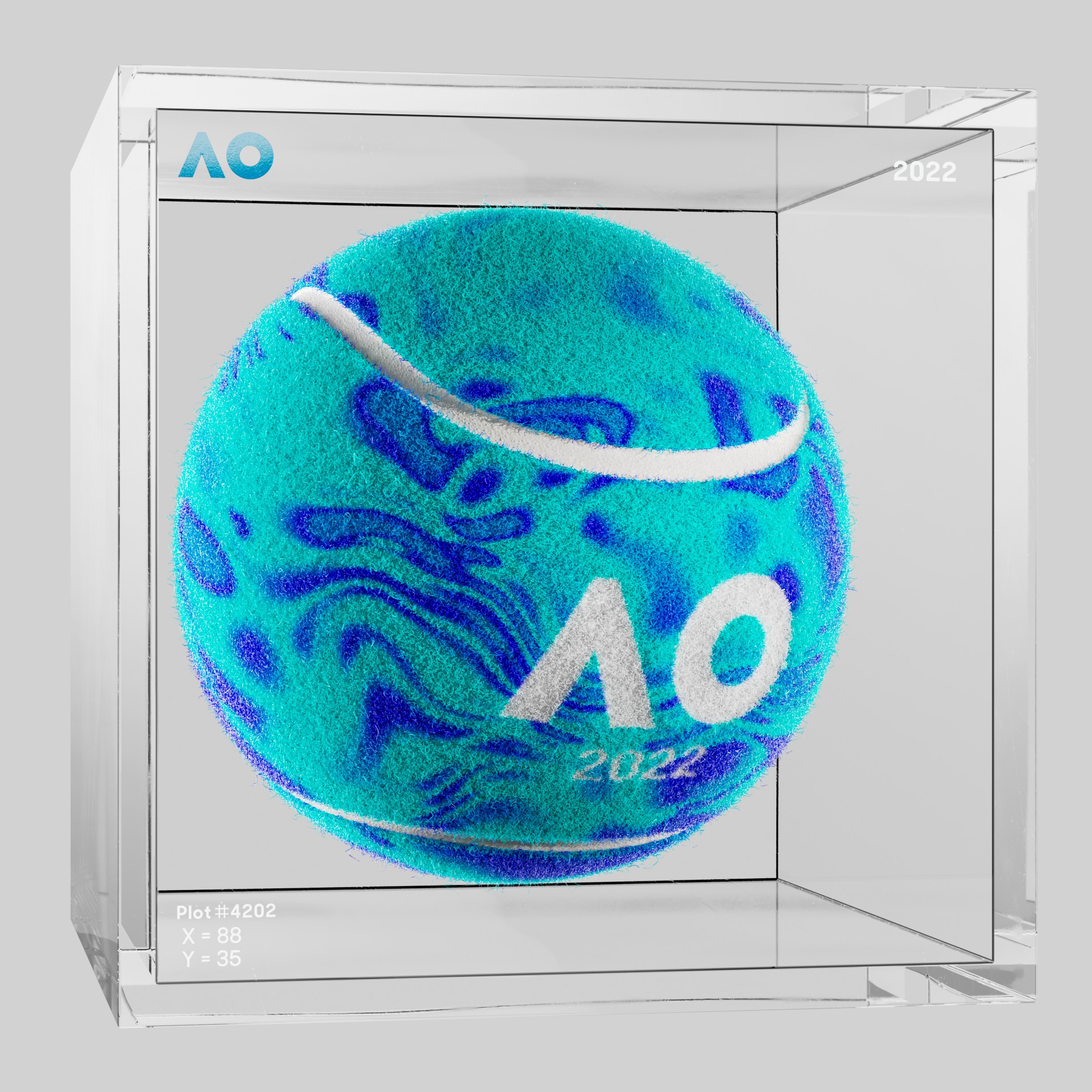 The Australian Open - The Australian Open Art Ball - AO Art Ball #6689 - NFT # 6689