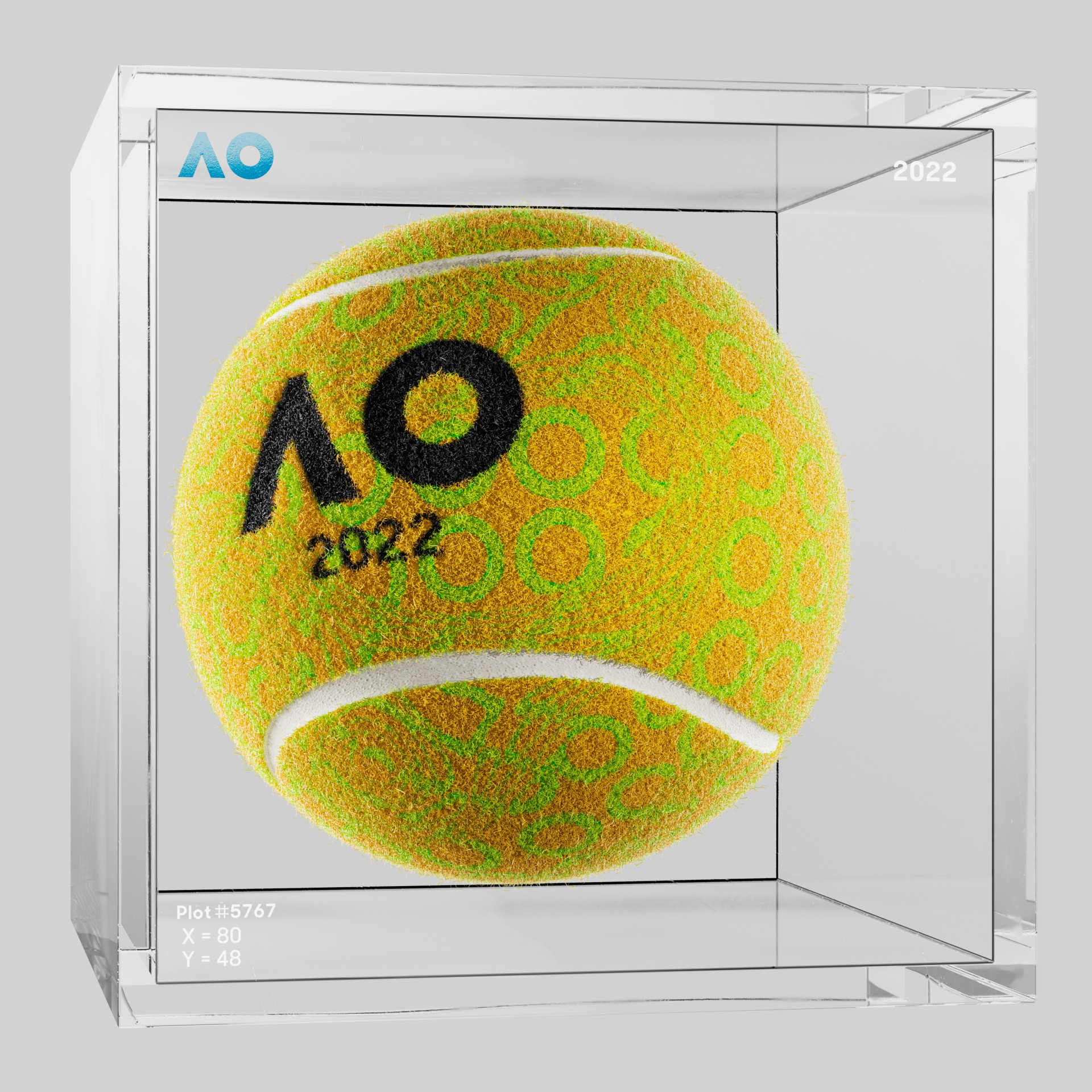 The Australian Open - The Australian Open Art Ball - AO Art Ball #6696 - NFT # 6696