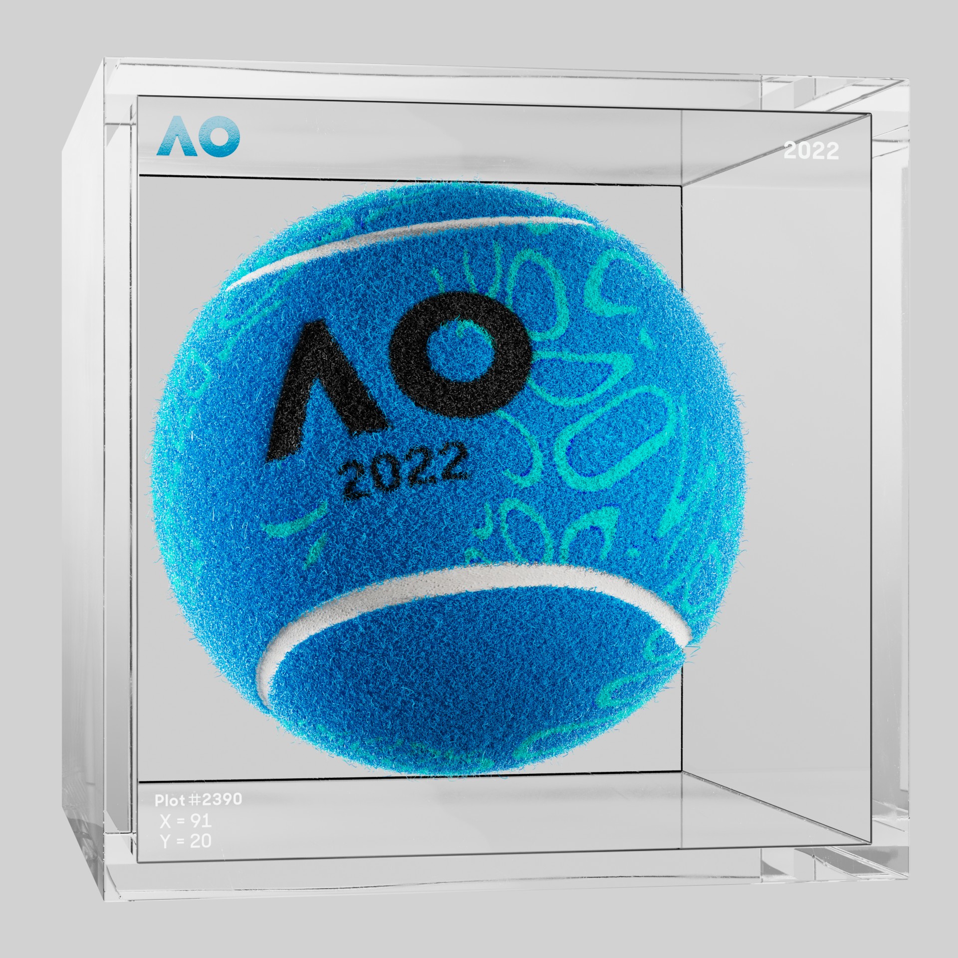 The Australian Open - The Australian Open Art Ball - AO Art Ball #6697 - NFT # 6697